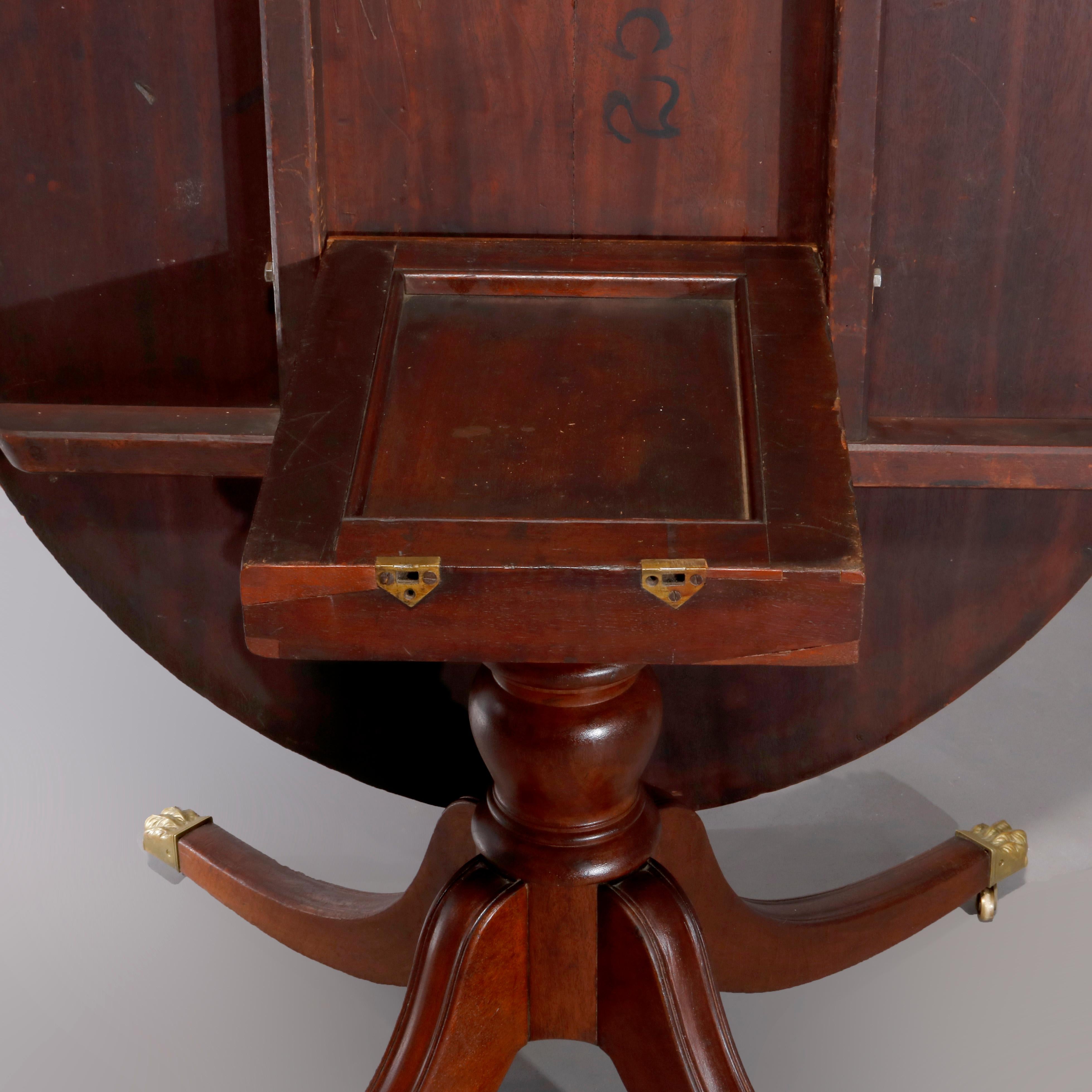 Oversized Antique English Regency Mahogany Tilt-Top Table, circa 1830 11