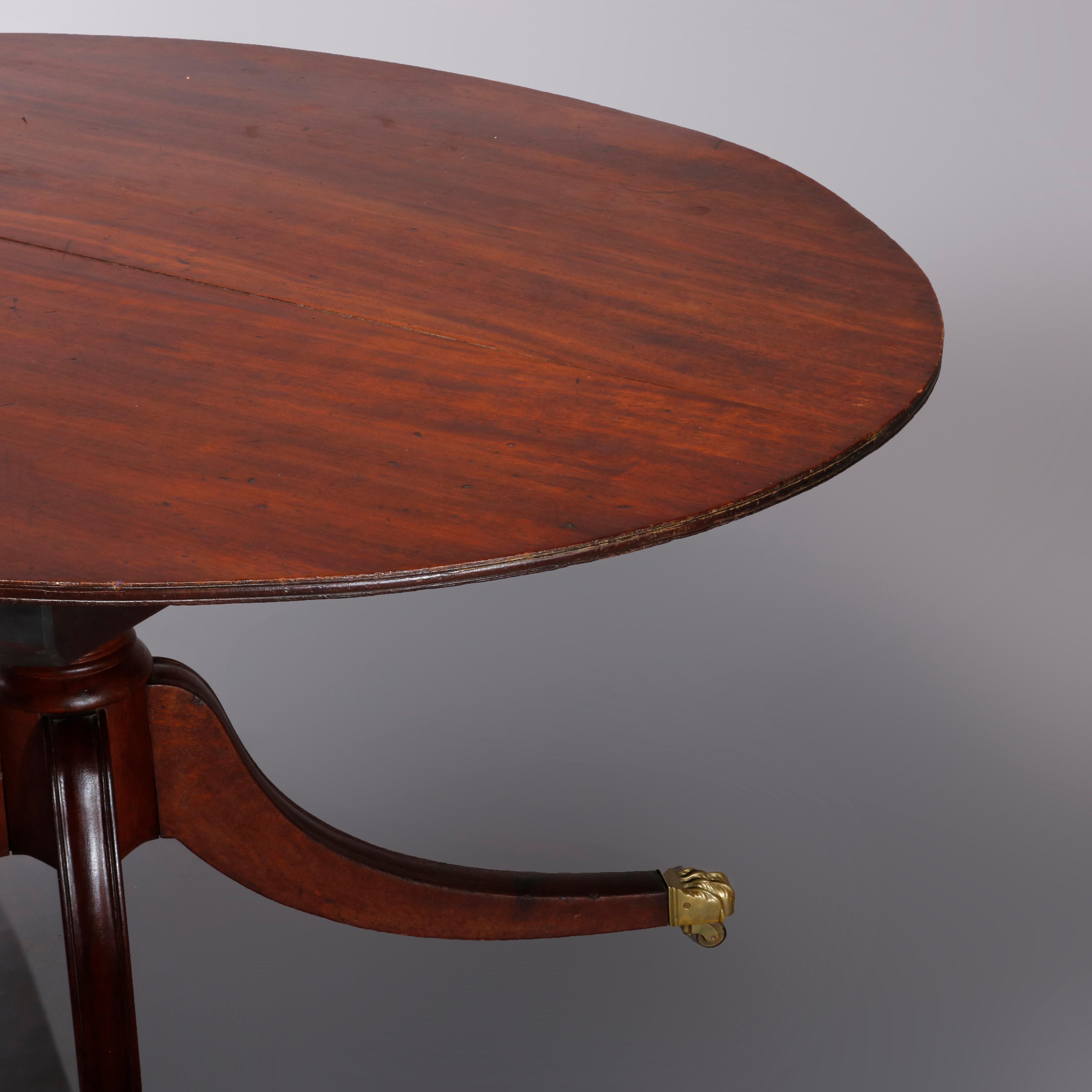 Oversized Antique English Regency Mahogany Tilt-Top Table, circa 1830 1