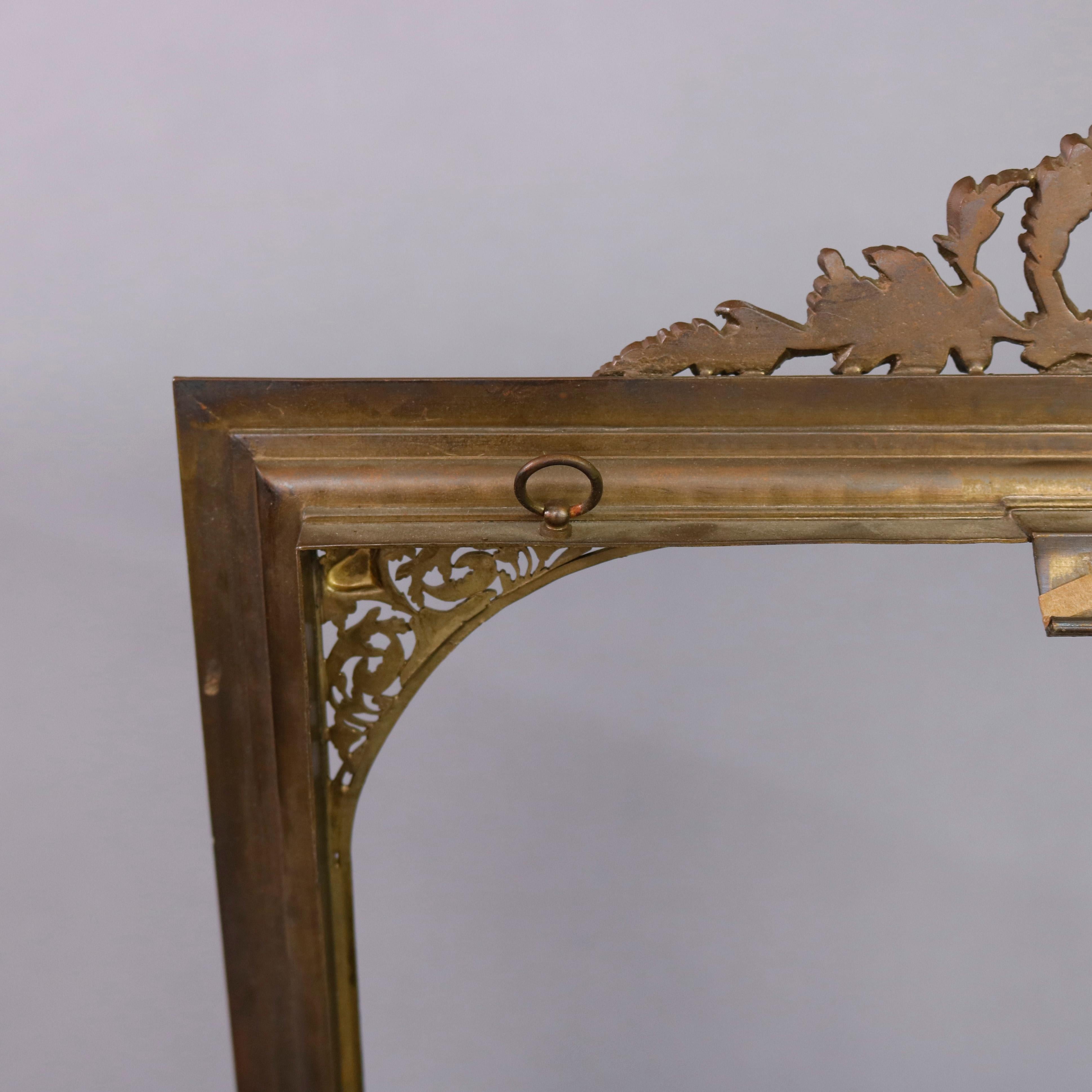 Oversized Antique French Bronze Neoclassical Picture Frame, circa 1910 2