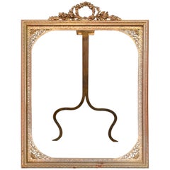 Oversized Antique French Bronze Neoclassical Picture Frame, circa 1910
