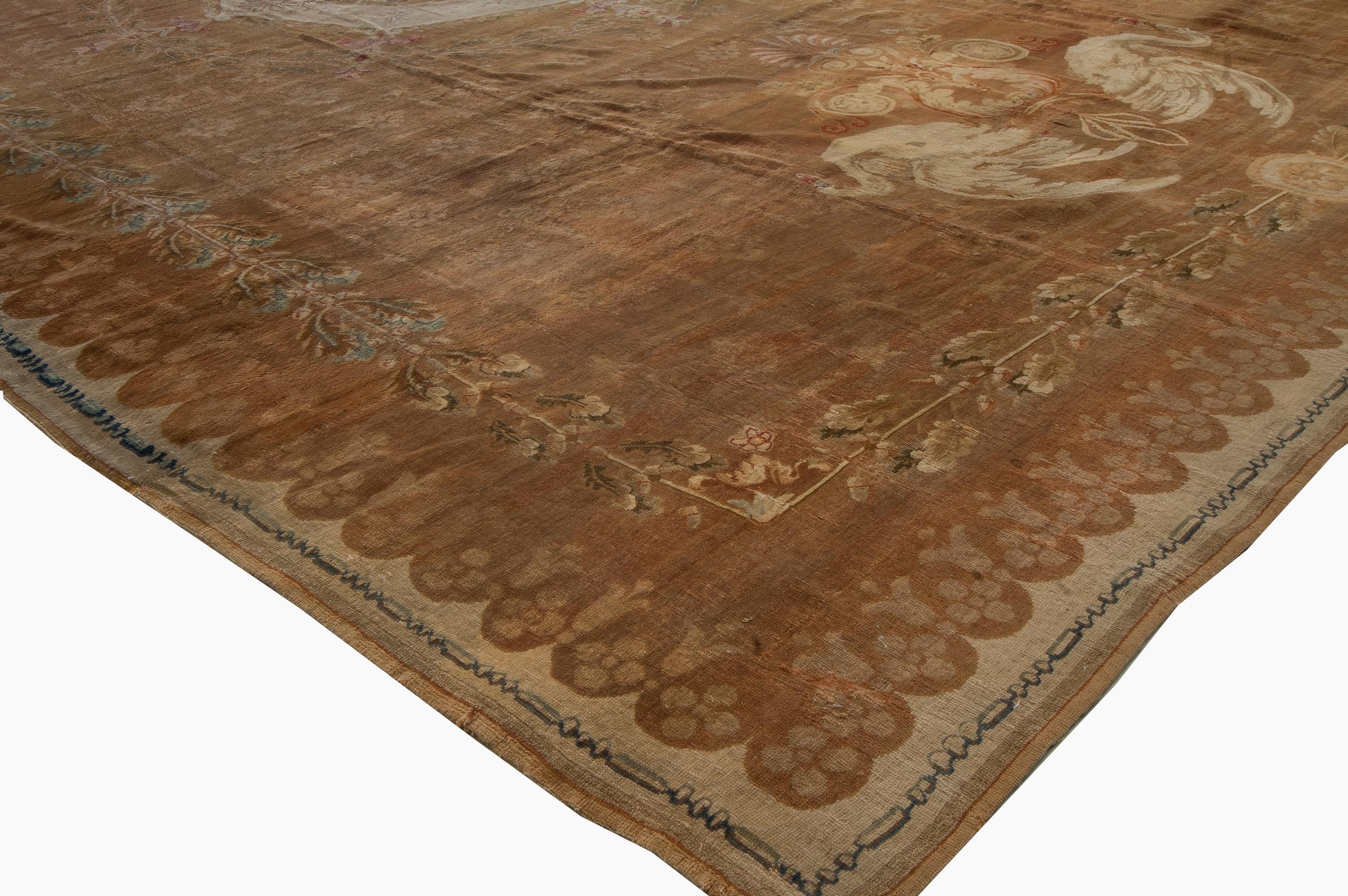 19th Century Oversized Antique French Directoire Savonnerie Rug For Sale