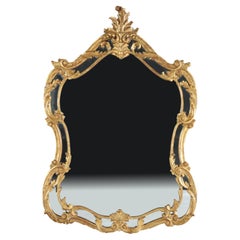 Oversized Antique French Louis XIV Style Rococo Giltwood Mirror C1920