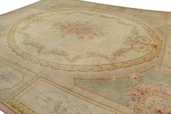 Oversized Antique French Savonnerie Rug with Floral Patterns  Rug & Kilim