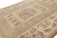 Oversized Antique French Savonnerie Rug with Floral Patterns - Rug & Kilim