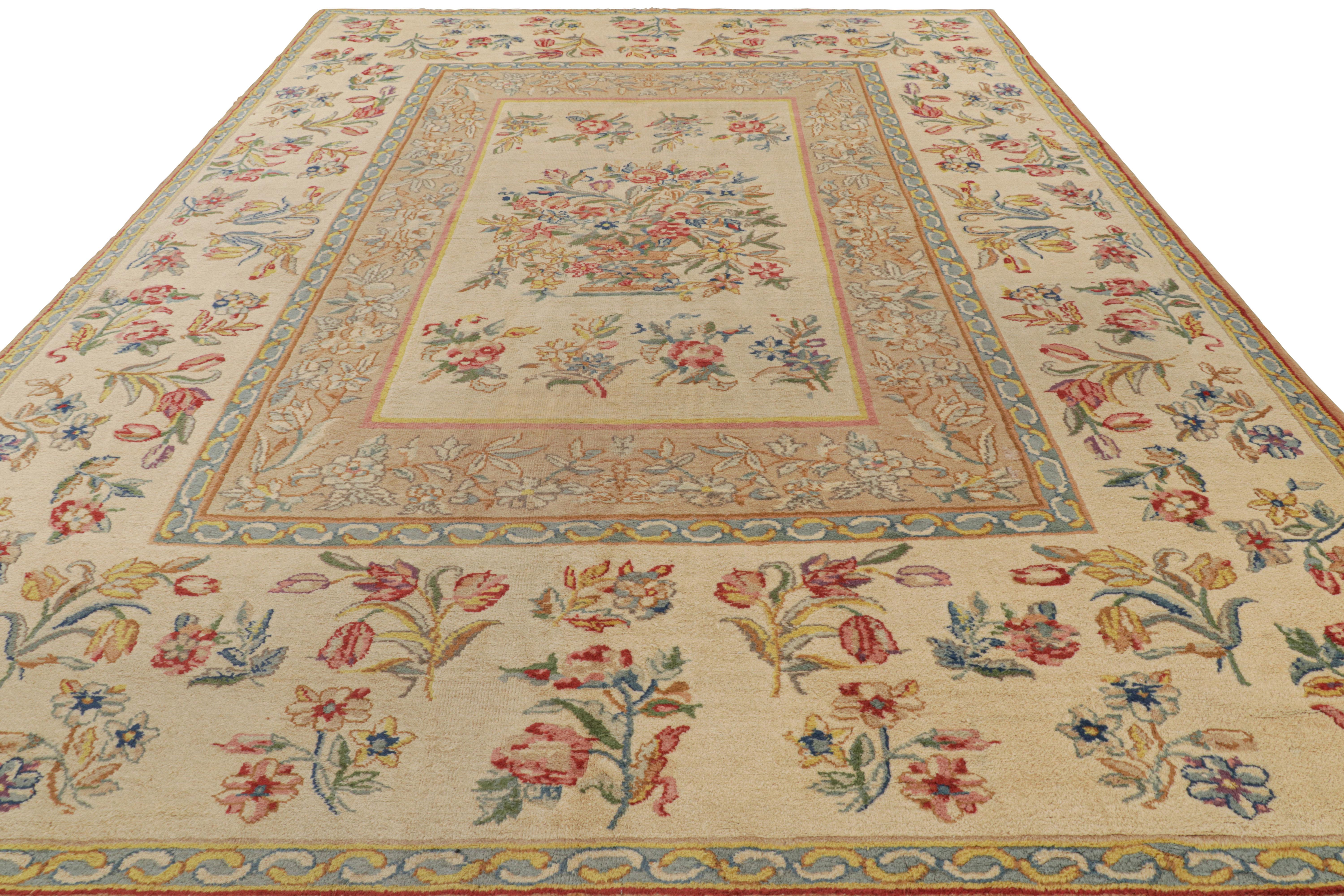 Hand-Knotted Oversized Antique French Savonnerie Rug with Floral Patterns - Rug & Kilim For Sale