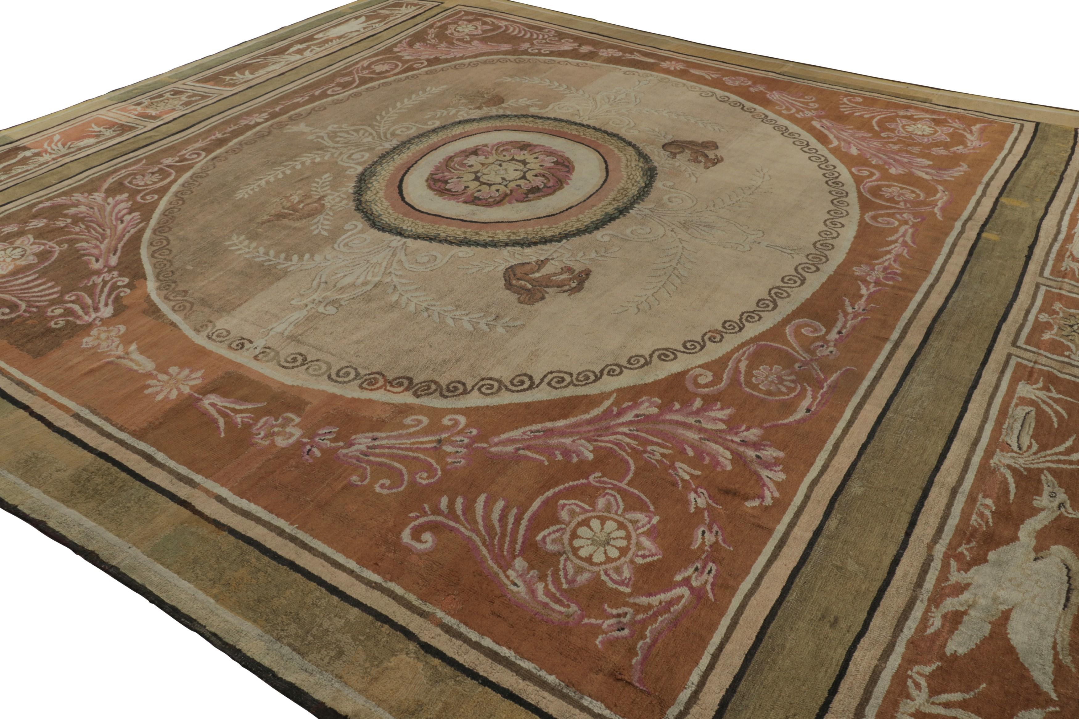 Oversized Antique French Savonnerie Rug with Squirrel Motifs - Rug & Kilim In Good Condition For Sale In Long Island City, NY