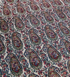 Oversized Antique Hand-Knotted Red Boteh Wool Persian Bakhtiari Rug