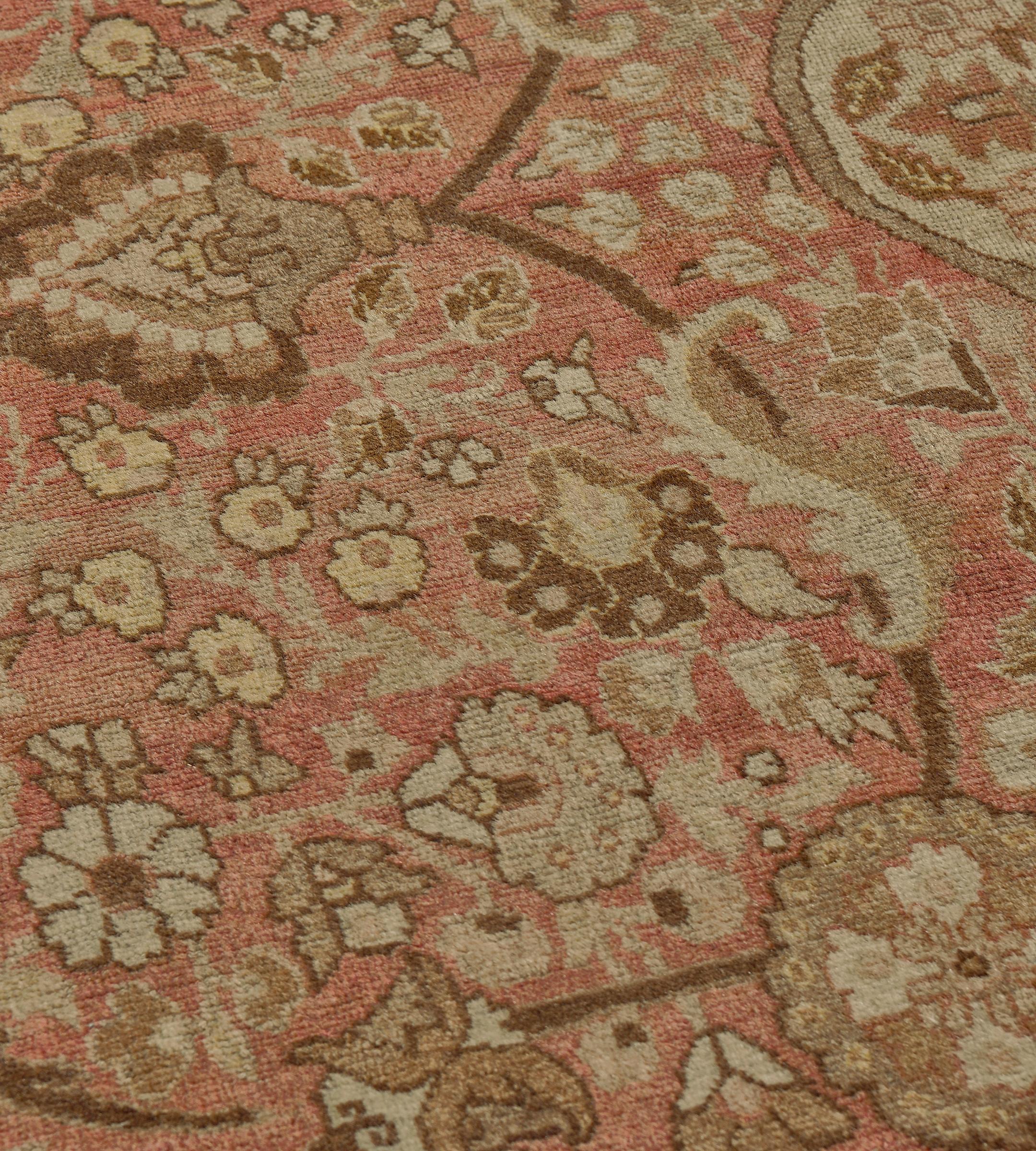 Persiano Tappeto Tabriz floreale in lana antica oversize tessuto a mano 14'x19'4