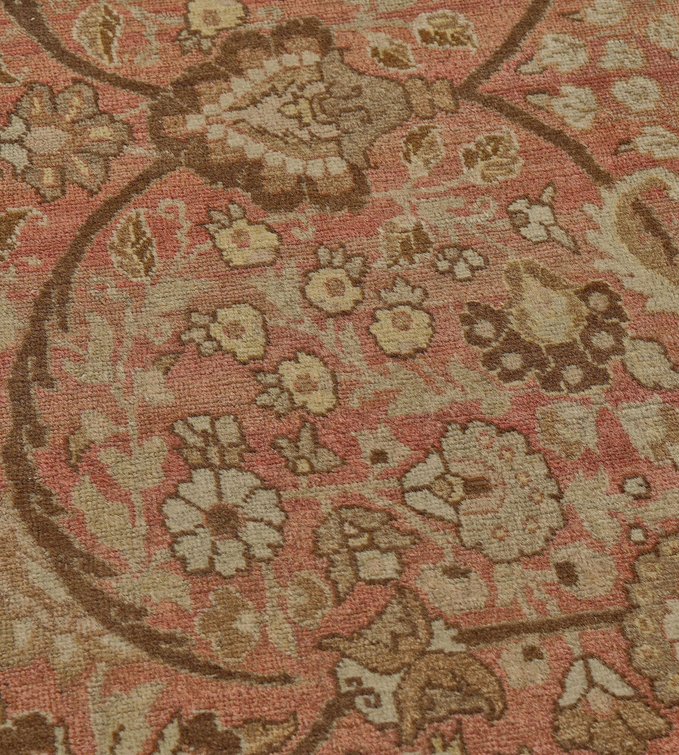 Tessuto a mano Tappeto Tabriz floreale in lana antica oversize tessuto a mano 14'x19'4