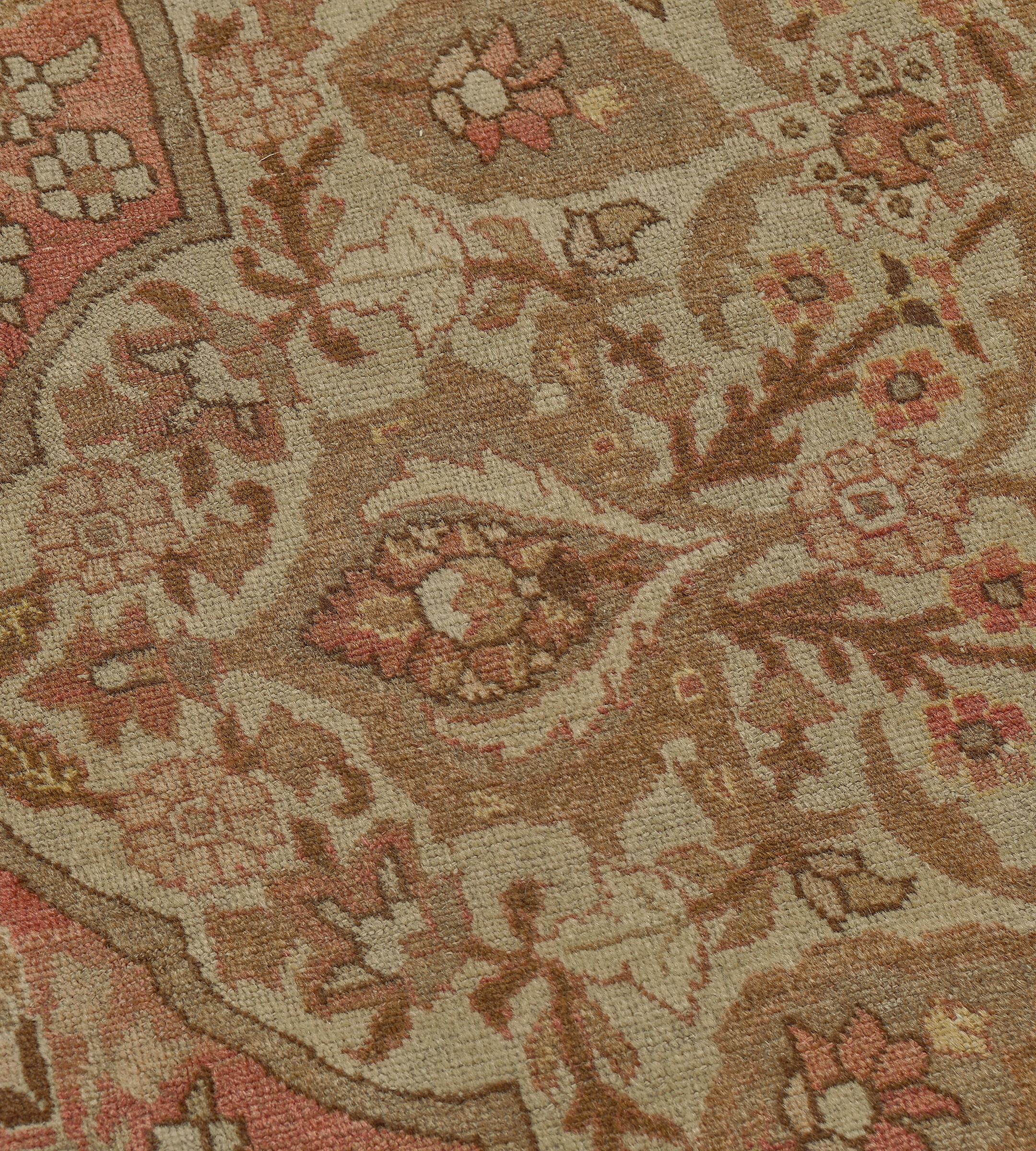 XIX secolo Tappeto Tabriz floreale in lana antica oversize tessuto a mano 14'x19'4