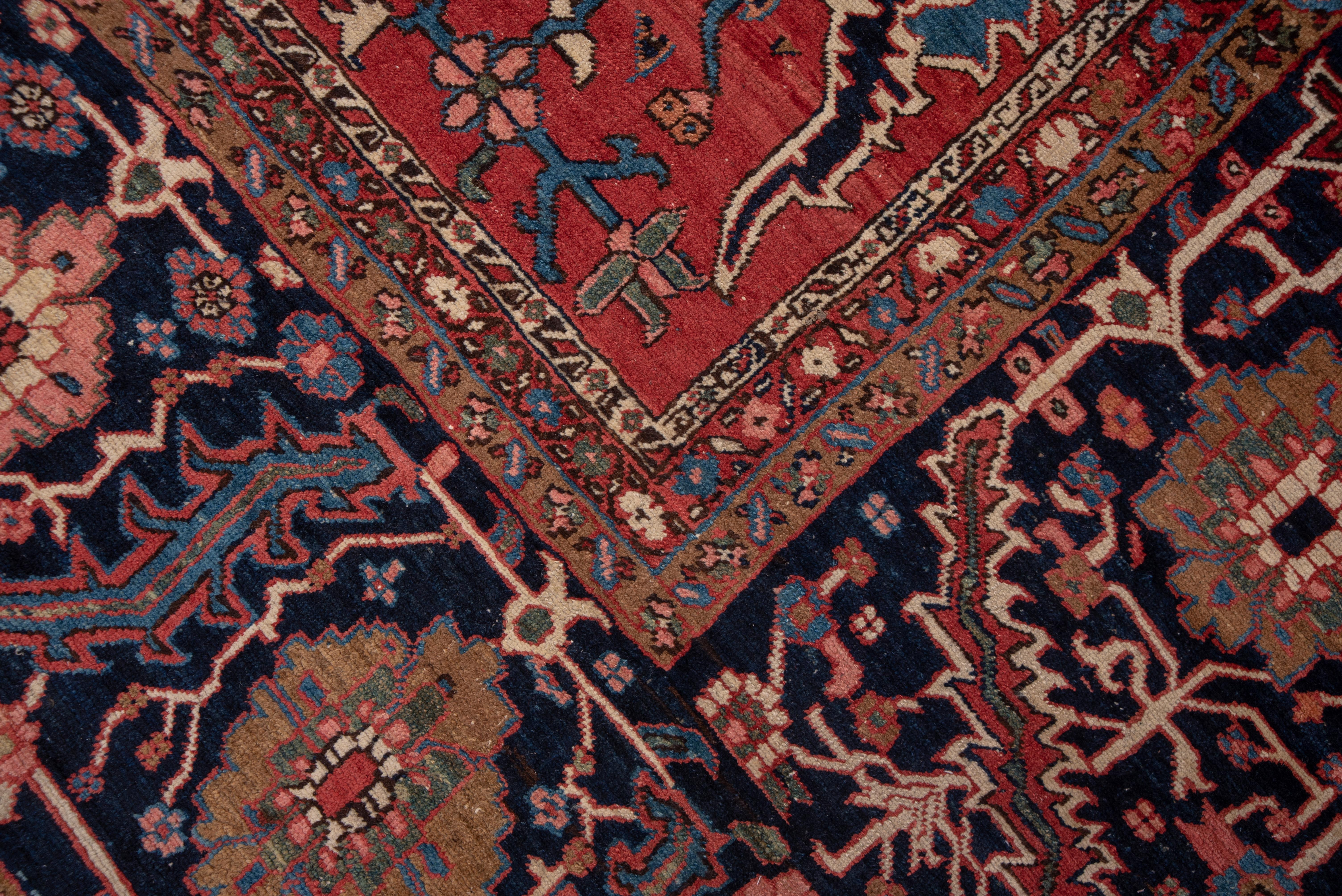 Persian Oversized Antique Heriz Serapi Carpet, Excellent Condition