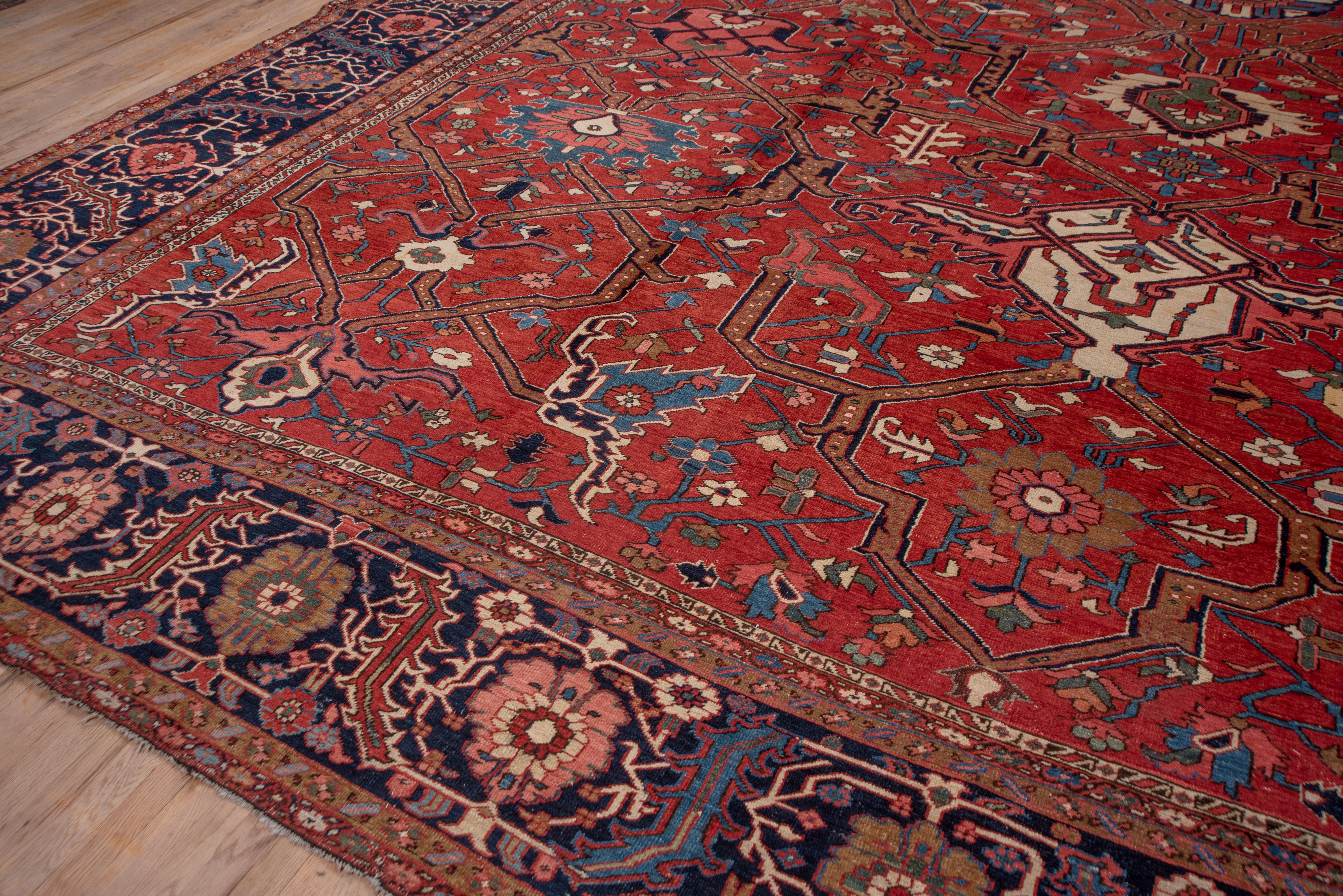 20th Century Oversized Antique Heriz Serapi Carpet, Excellent Condition