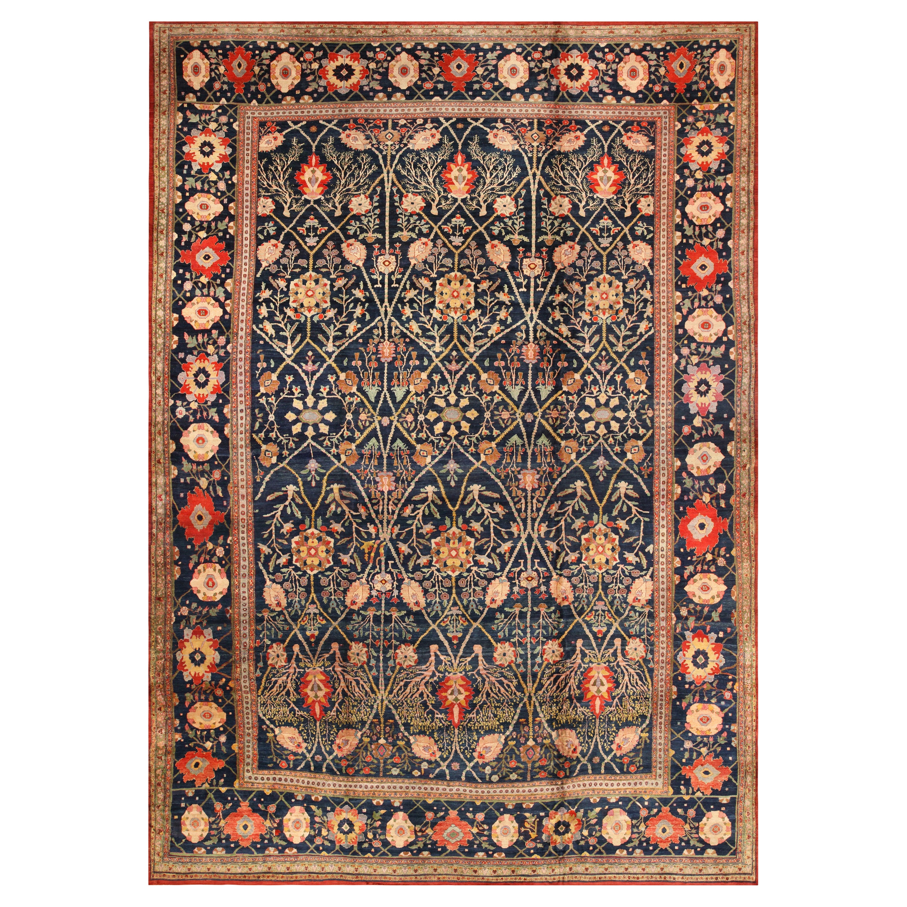 Tappeto antico indiano Agra sovradimensionato. 16 ft 10 in x 25 ft 6 in