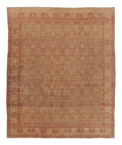 Tappeto Agra indiano antico e sovradimensionato con disegno floreale rovinato - Rug & Kilim