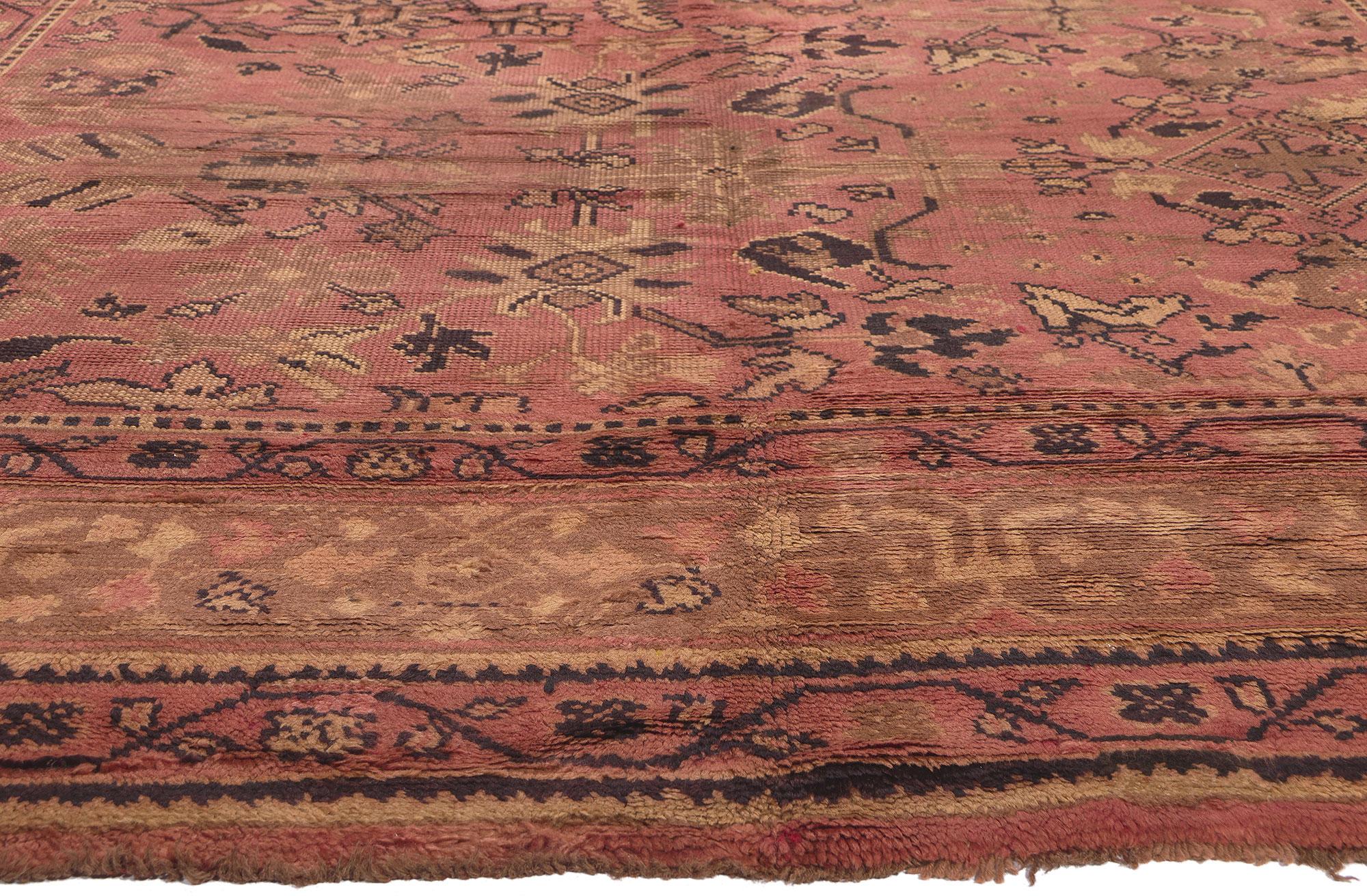 Hand-Knotted Oversized Antique Irish Donegal Rug, Autumn in Ireland For Sale