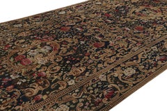Oversized Antique Karabagh Rug in Black & Red with Floral Patterns - Rug & Kilim