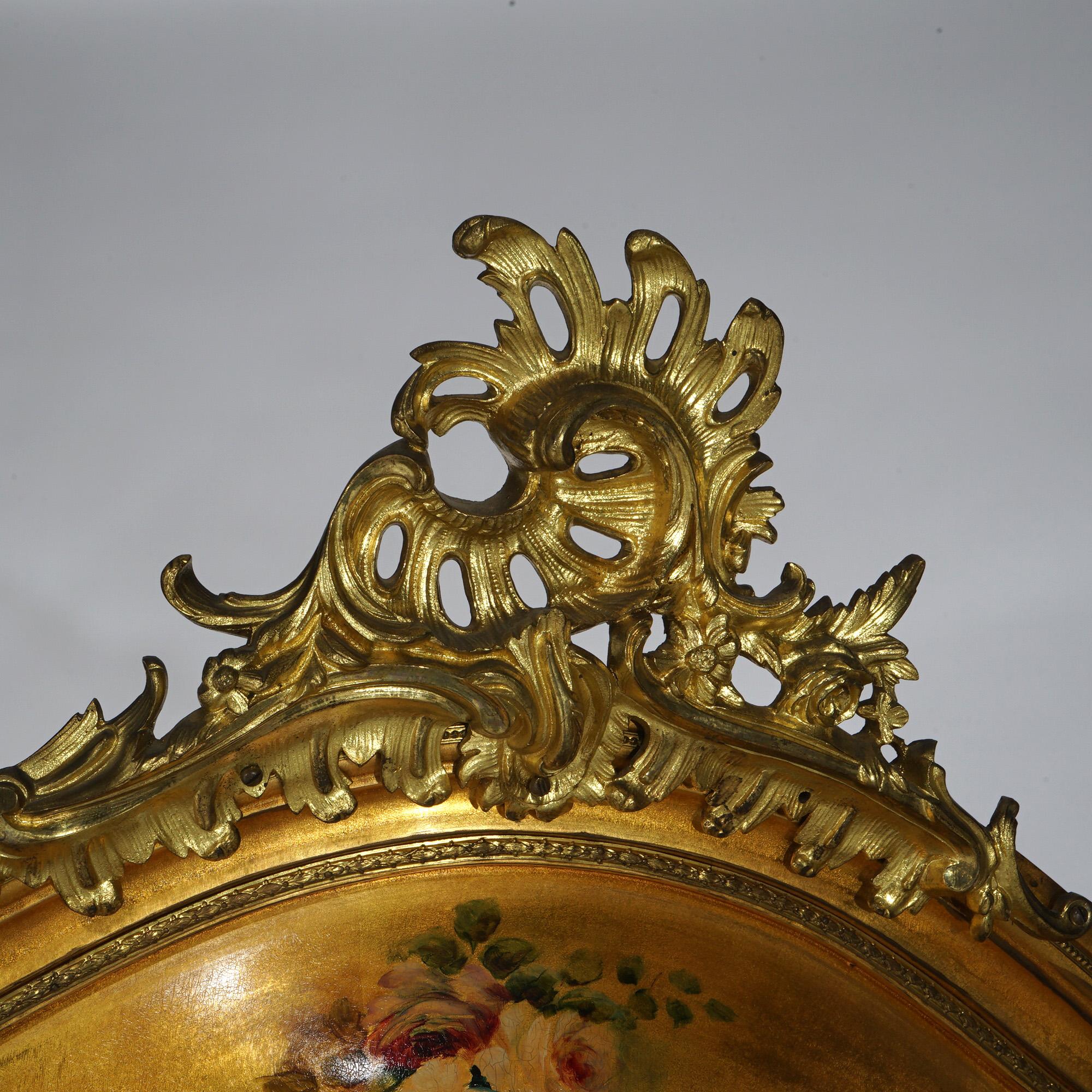 Vitrina sovradimensionata in legno dorato e ormeggio decorata in Vernis Martin dell'epoca Luigi XIV in vendita 12