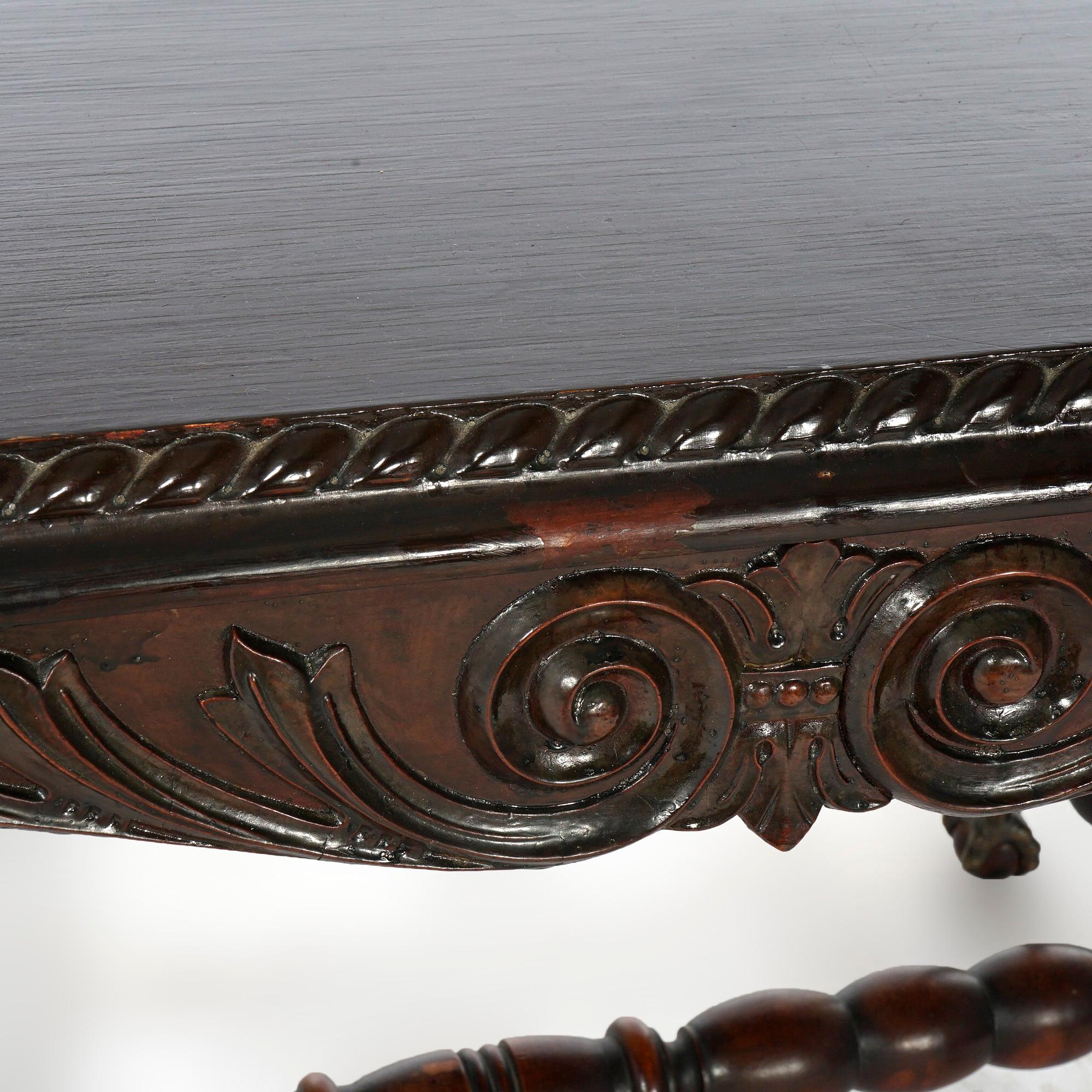 Table de barley surdimensionne en acajou ancien de l'cole Hunzinger, vers 1900 en vente 5