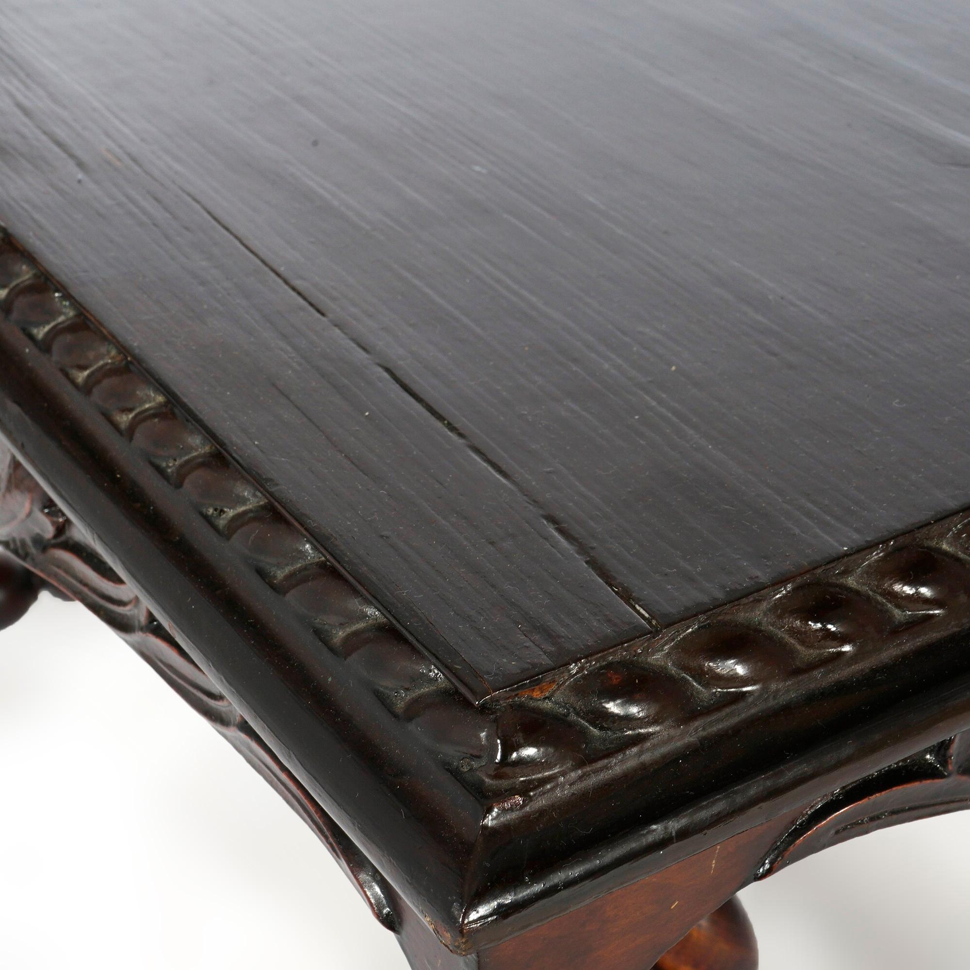 Table de barley surdimensionne en acajou ancien de l'cole Hunzinger, vers 1900 en vente 1