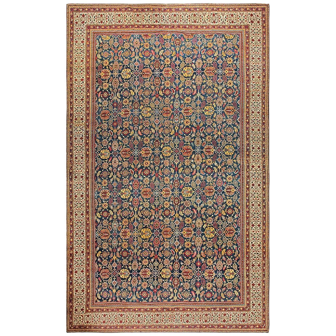 Oversized Antique North Indian Handmade Wool Rug