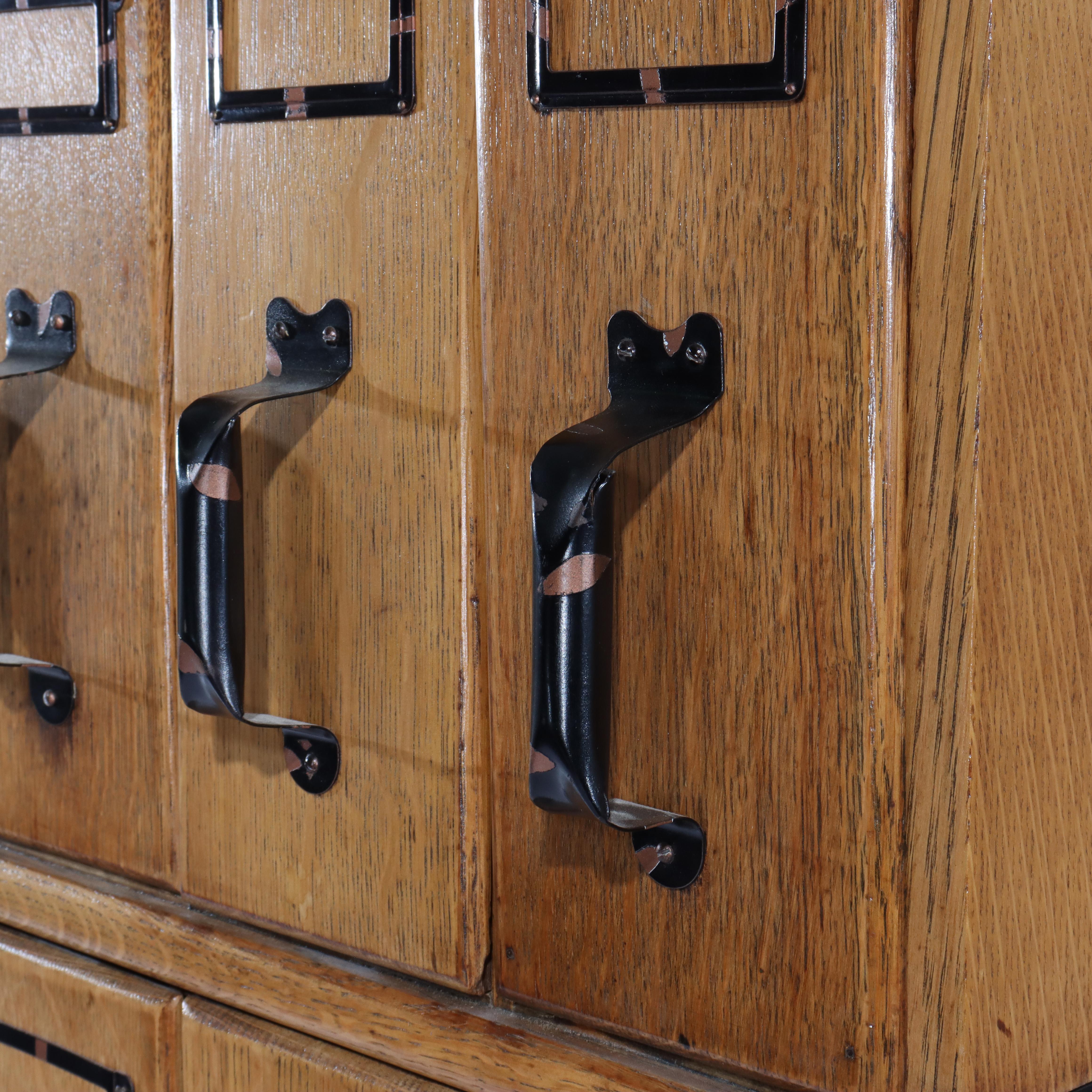 ***Reduced In-House Delivery Rates - Click on “Ask Seller” to Request a Quote***
Oversized Antique Oak 6 Section 30 Drawer File Cabinet Unsigned C1920
Measures - 83 1/4