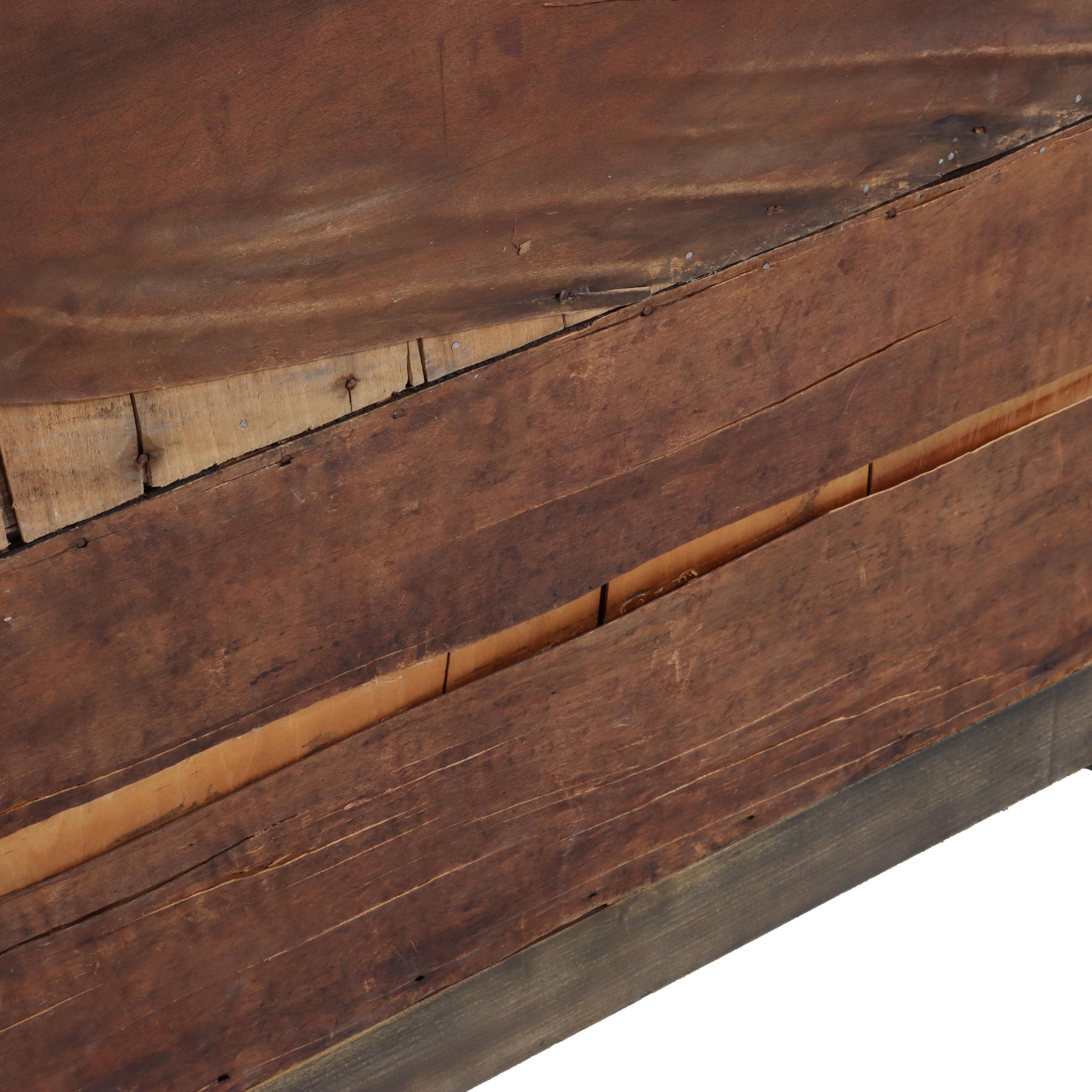 Oversized Antique Oak 6 Section 30 Drawer File Cabinet C1920 For Sale 4