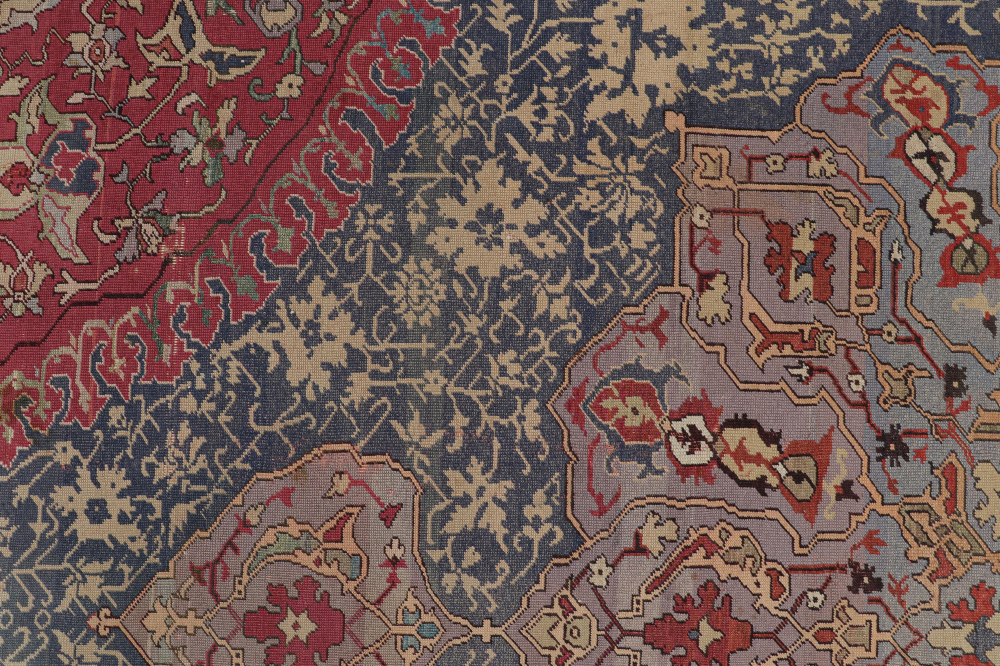 Late 17th Century 17th Century Oversized Antique Oushak Rug with Floral Medallion - Rug & Kilim For Sale
