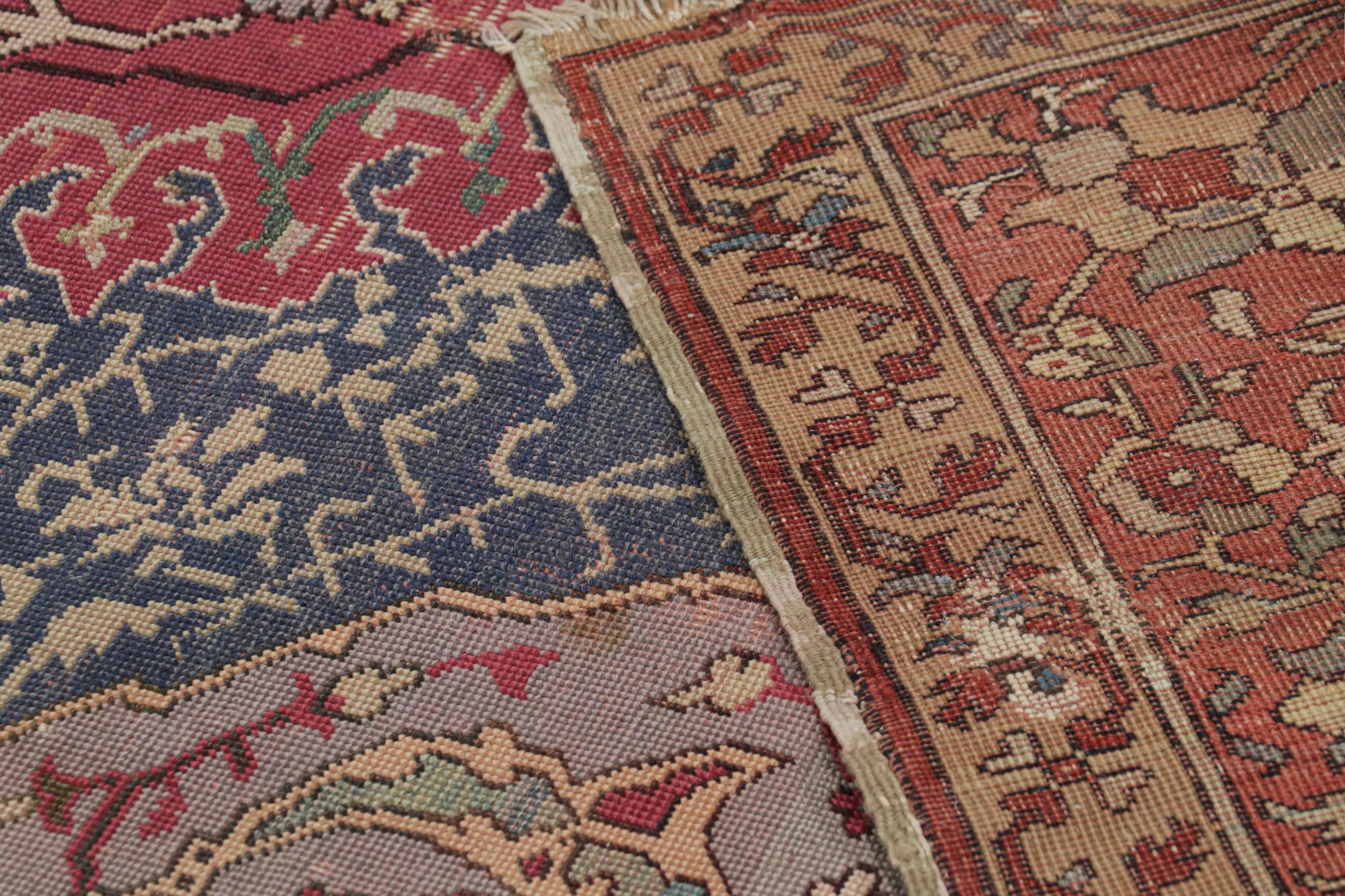 17th Century Oversized Antique Oushak Rug with Floral Medallion - Rug & Kilim For Sale 2