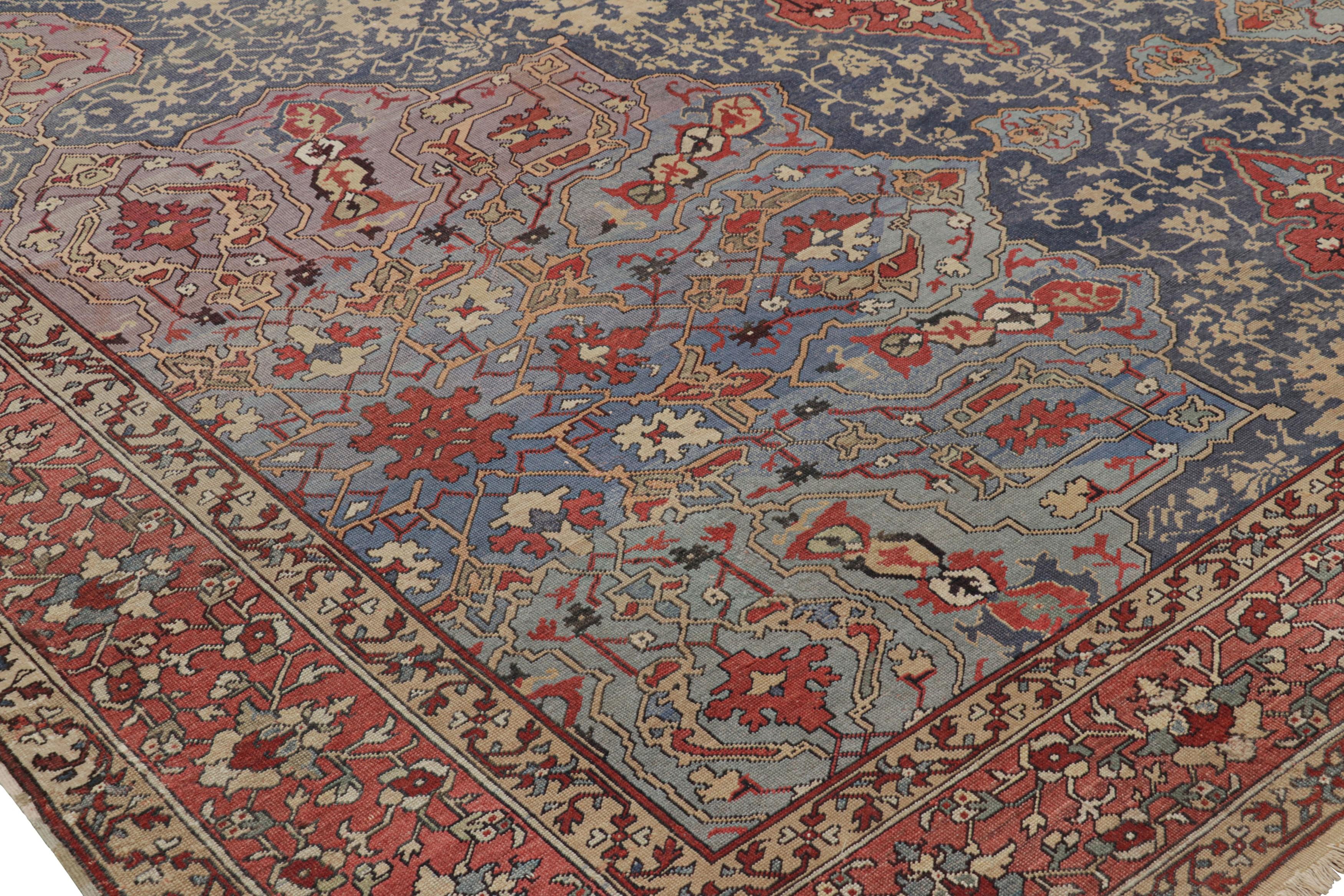 Turkish 17th Century Oversized Antique Oushak Rug with Floral Medallion - Rug & Kilim For Sale