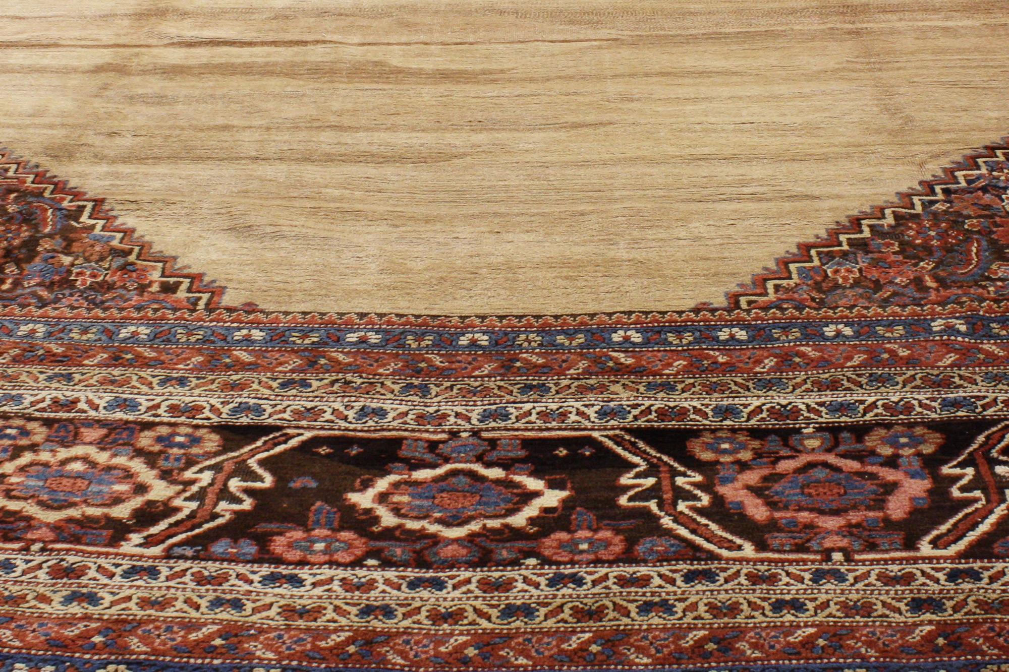 19th Century Oversized Antique Persian Bakshaish Rug, Hotel Lobby Size Carpet For Sale