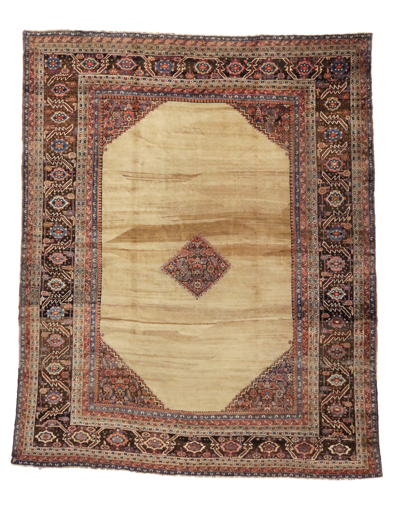 Oversized Antique Persian Bakshaish Rug, Hotel Lobby Size Carpet For Sale 2