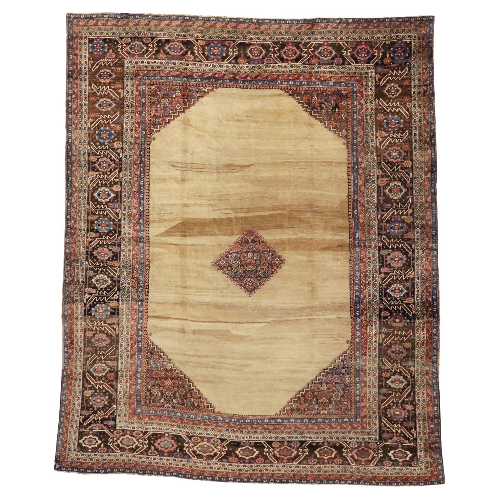Oversized Antique Persian Bakshaish Rug, Hotel Lobby Size Carpet For Sale