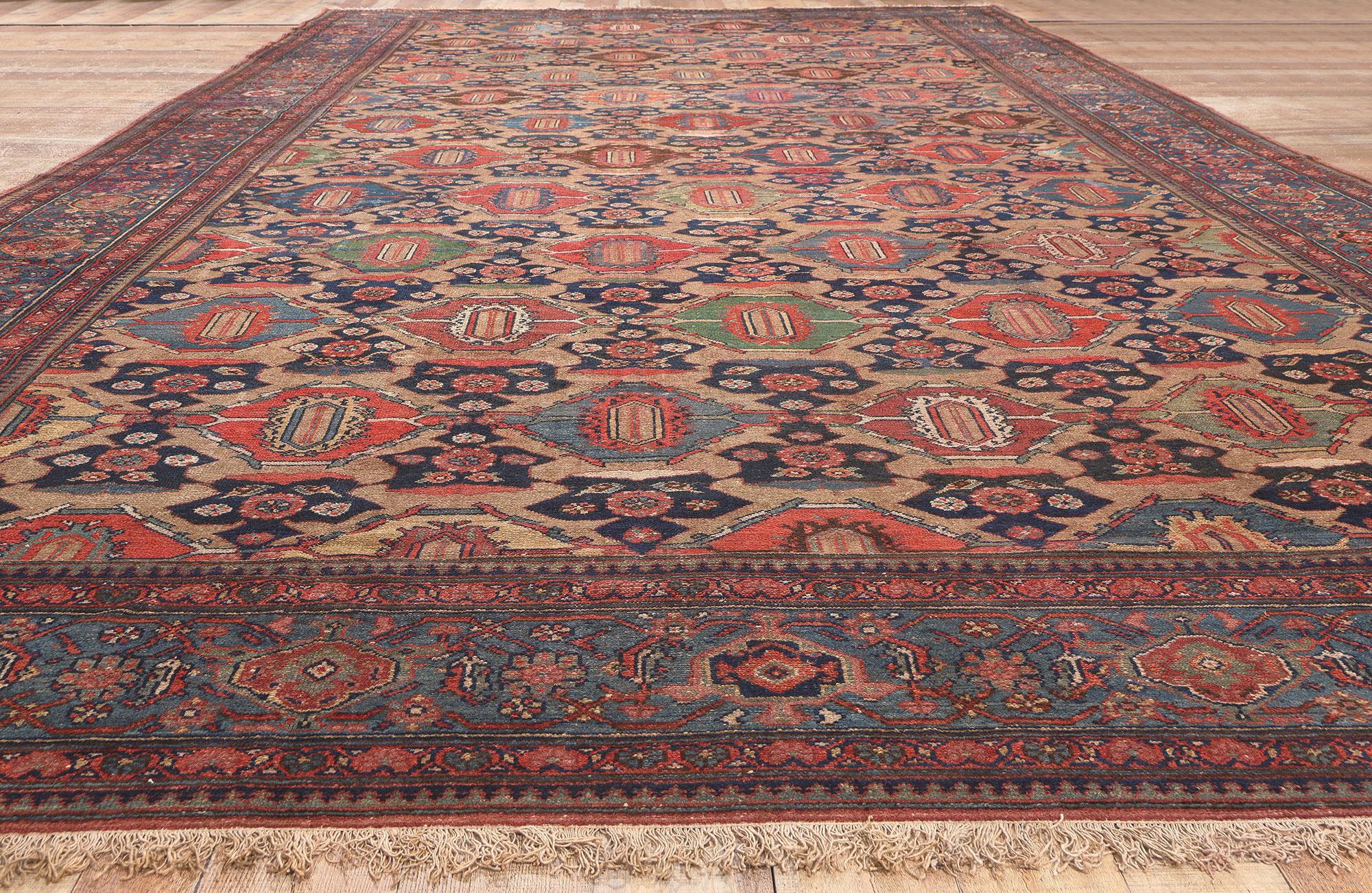 Oversized Antique Persian Hamadan Rug For Sale 1