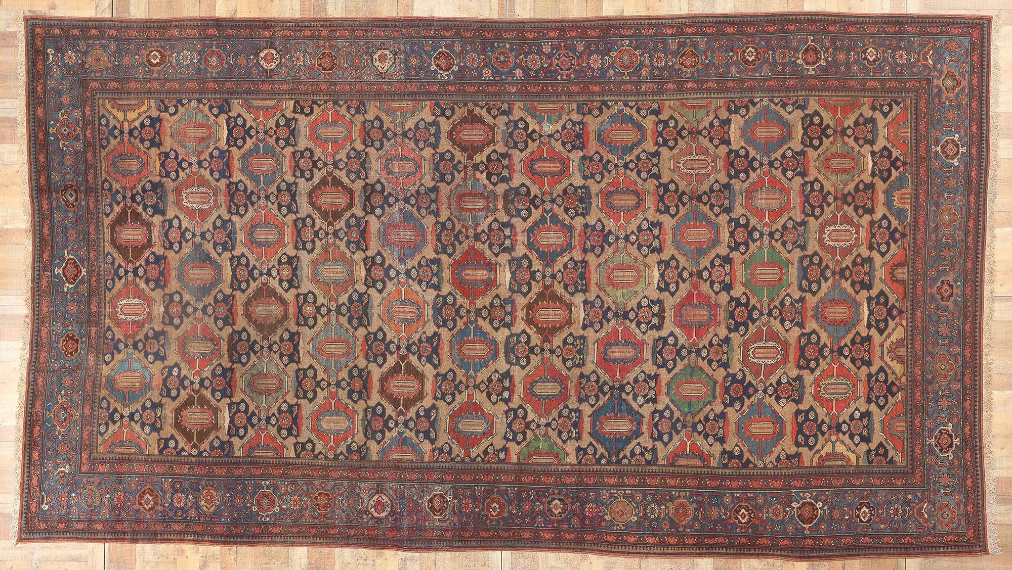 Oversized Antique Persian Hamadan Rug For Sale 2