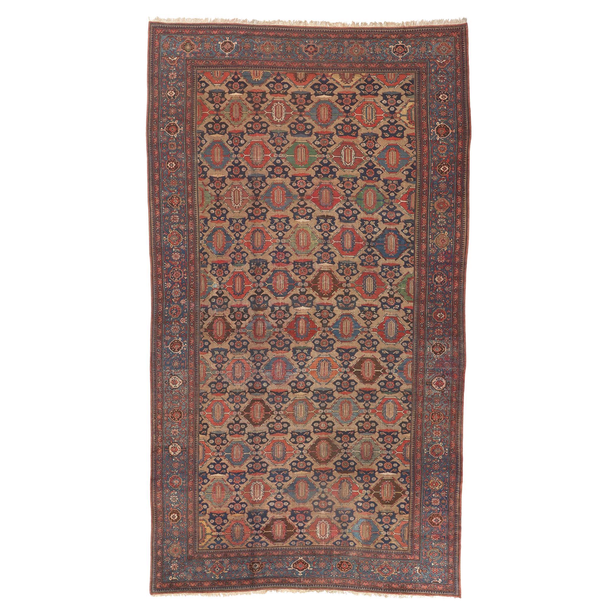 Übergroßer antiker persischer Hamadan-Teppich
