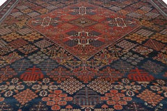 Oversized Antique Persian Joshaghan Floral Rug with Medallion