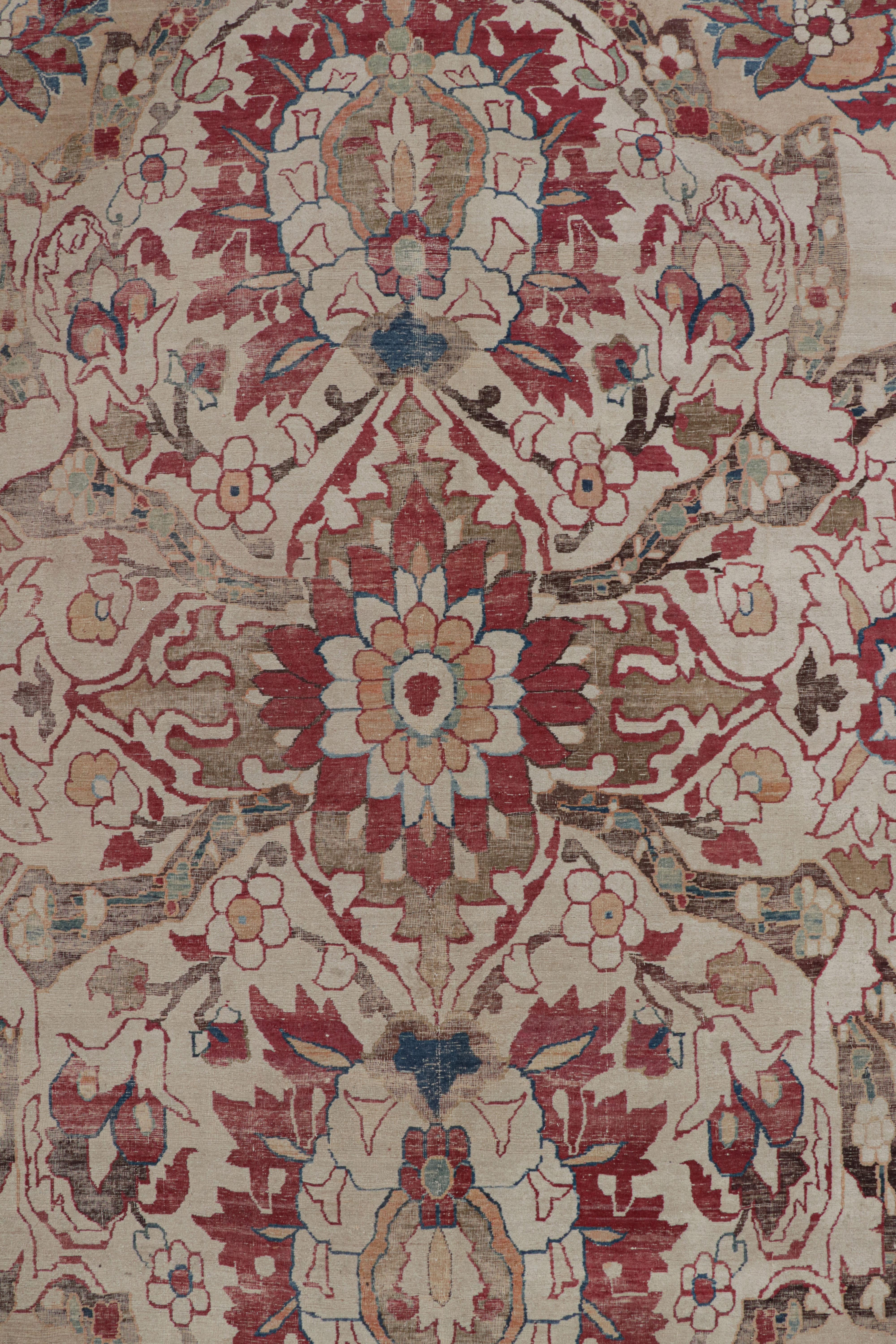 Antiker persischer Kermanshah-Teppich in Übergröße mit Blumenmuster (Spätes 19. Jahrhundert) im Angebot