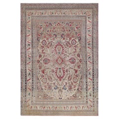 Tapis persan ancien surdimensionné Kermanshah avec motifs floraux