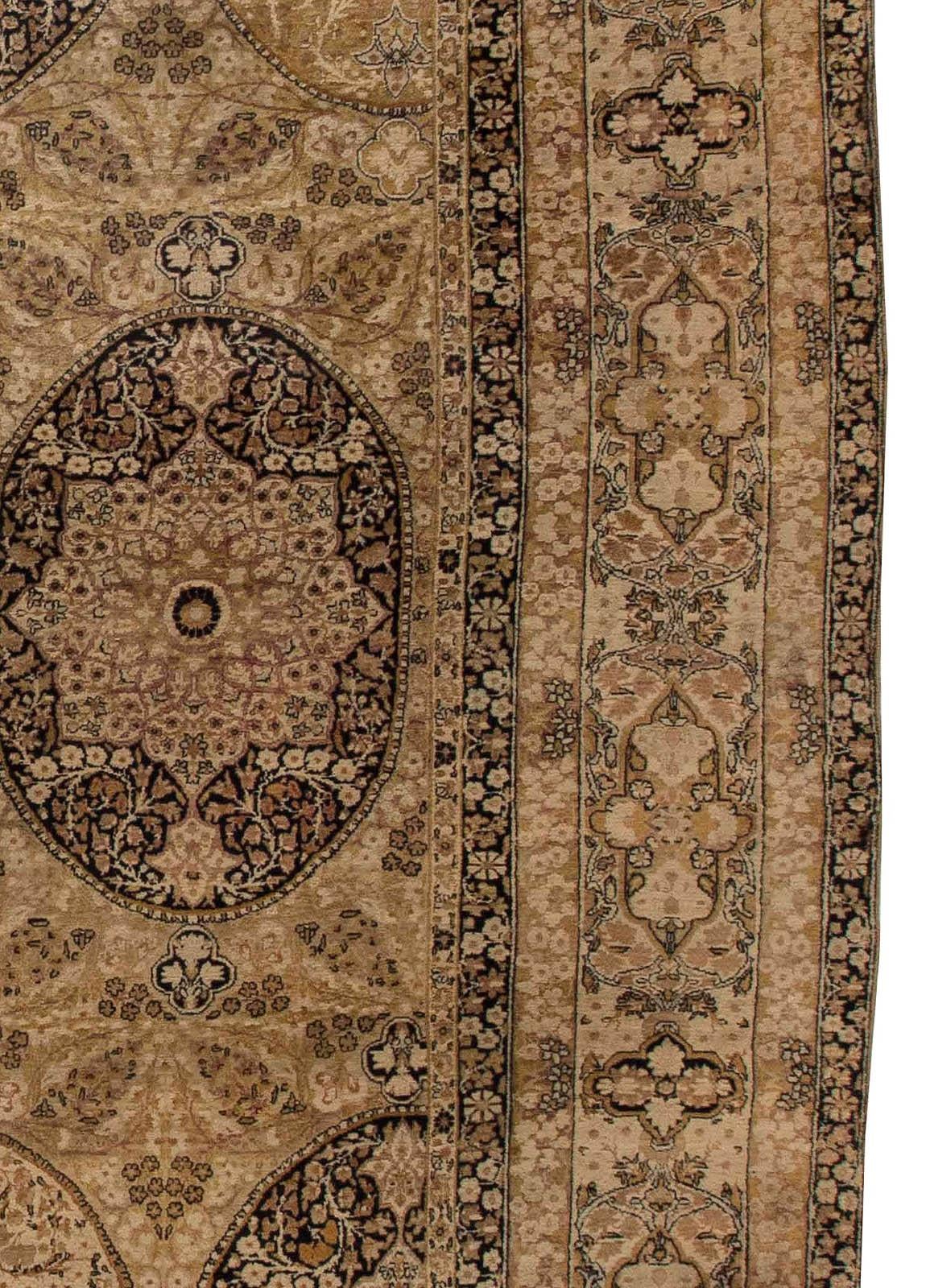 Hand-Woven Oversized Antique Persian Kirman Rug For Sale