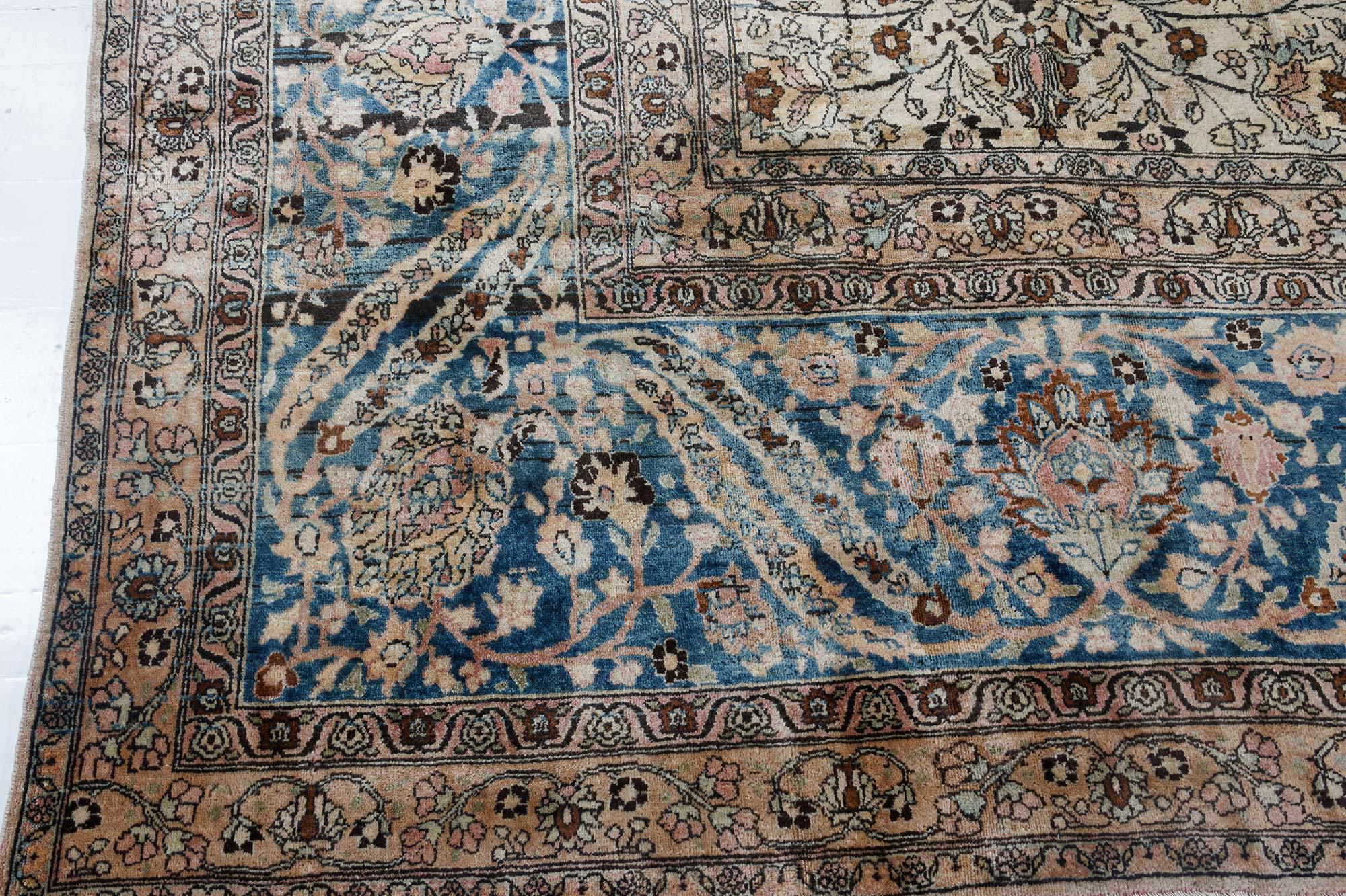Oversized Antique Persian Kirman Rug Size Adjusted For Sale 2
