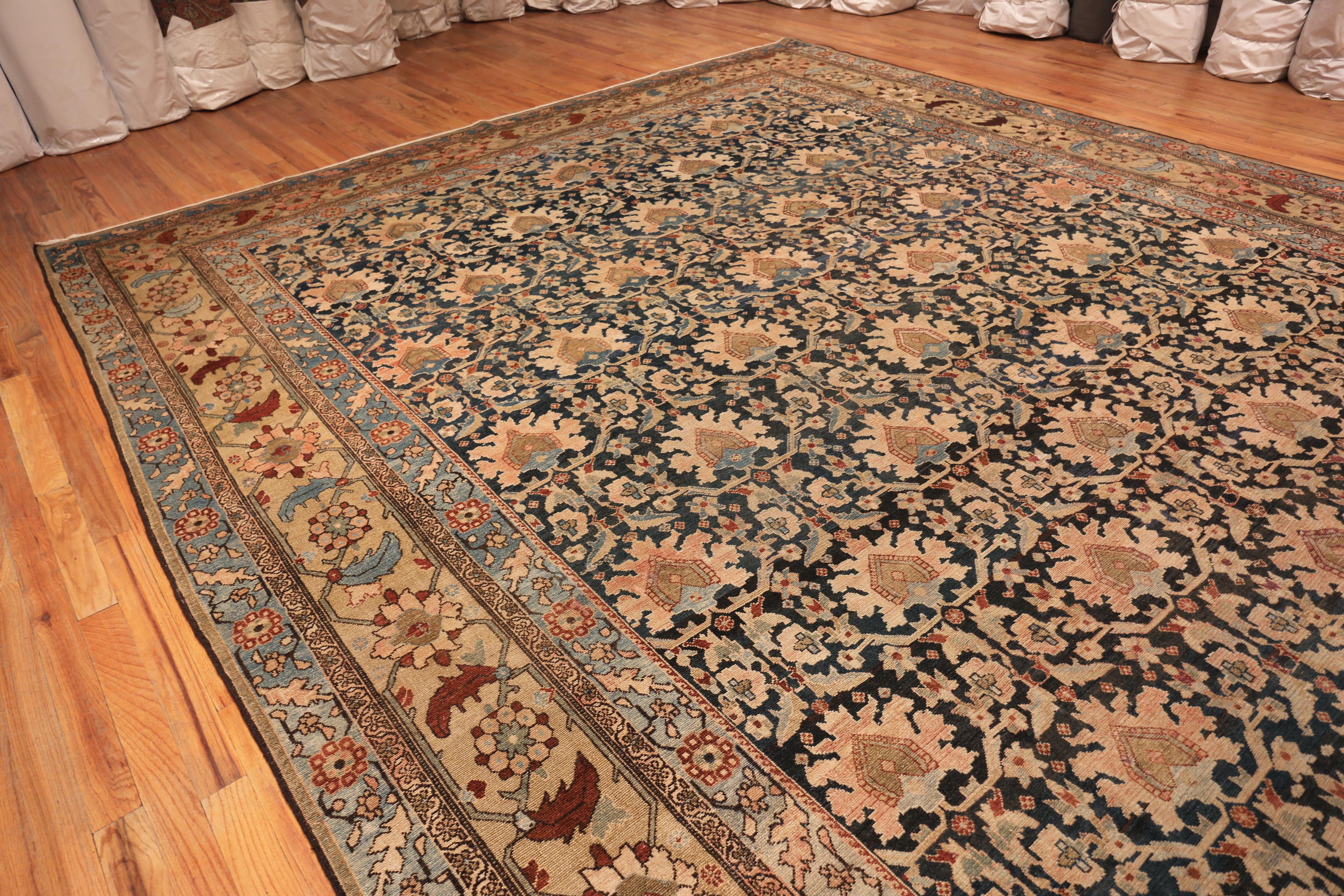 Oversized Antique Persian Malayer Rug, Country of origin: Persia, Circa date: 1900. Size: 13 ft x 24 ft (3.96 m x 7.32 m)