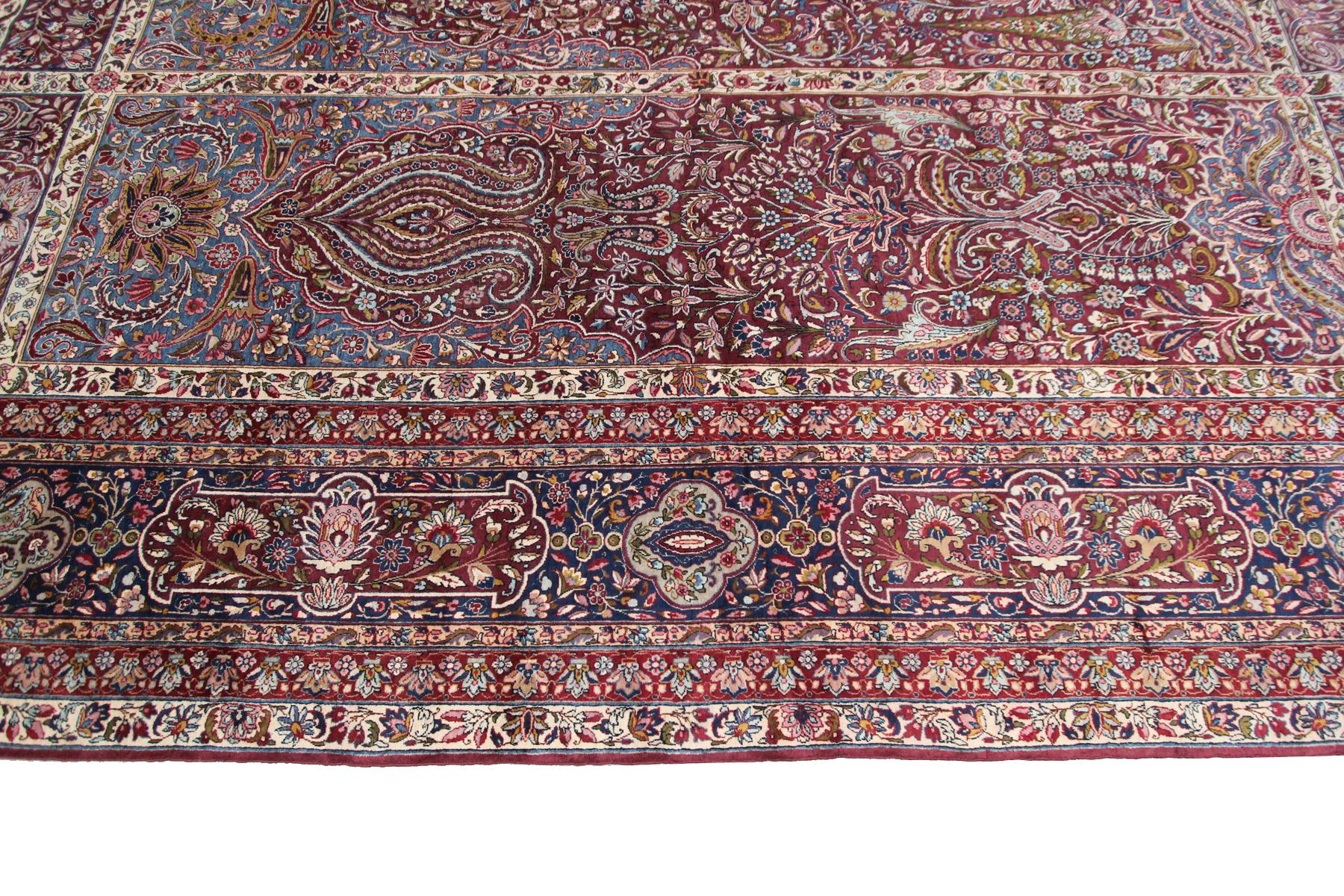 Wool Oversized Antique Persian Rug Kermanshah Rug Lavar Rug Kork Palace 1890 For Sale