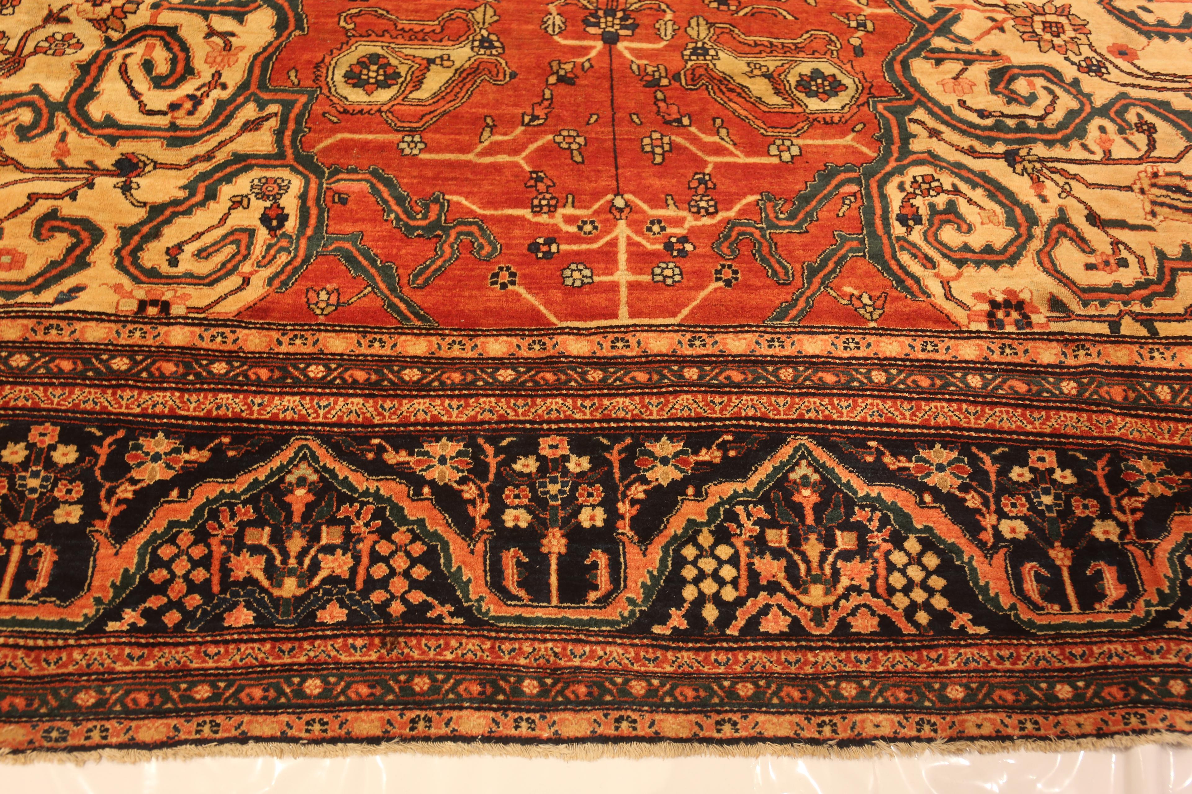 Antiker persischer Sarouk Farahan-Teppich in Übergröße 13'6