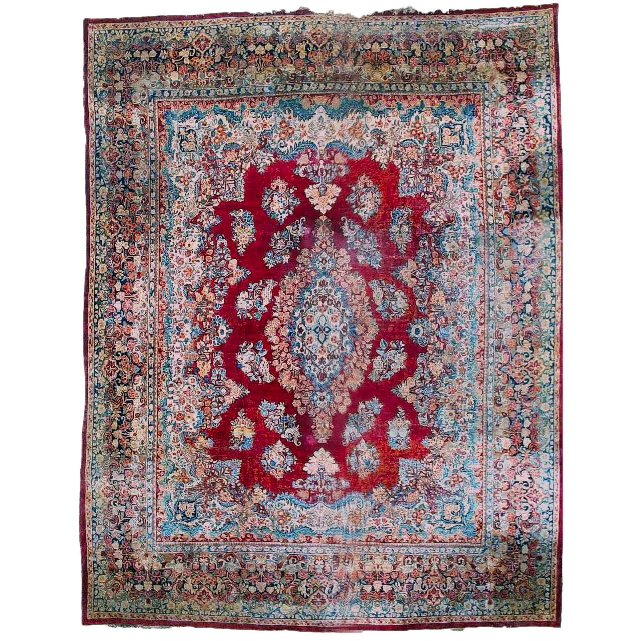 Antiker persischer Sarouk-Wollteppich in Übergröße aus Sarouk, um 1920 (Asiatisch) im Angebot