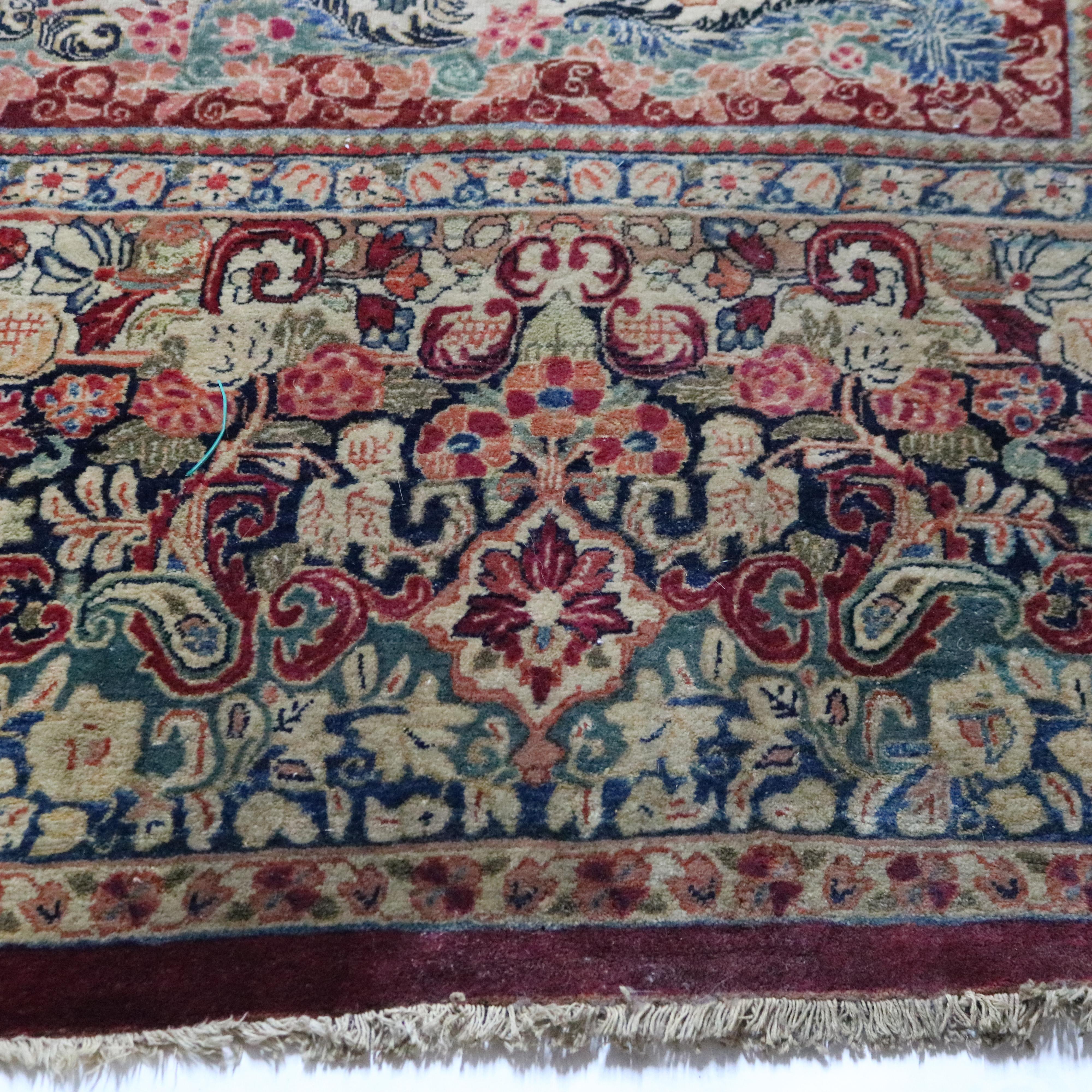 Antiker persischer Sarouk-Wollteppich in Übergröße aus Sarouk, um 1920 im Zustand „Gut“ im Angebot in Big Flats, NY