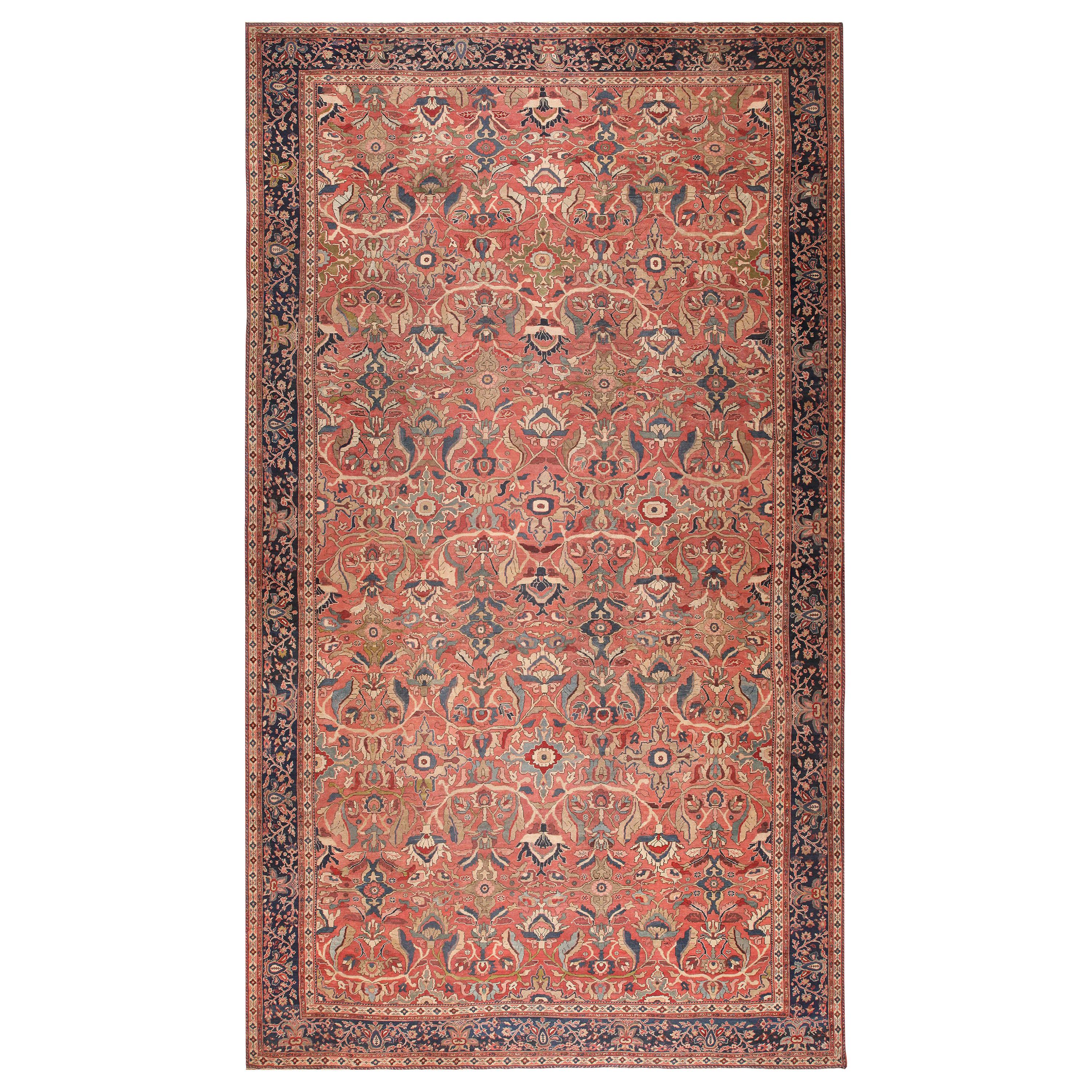Oversized Antique Persian Sultanabad Rug. Size: 17 ft. 6 in x 31 ft. 2 in