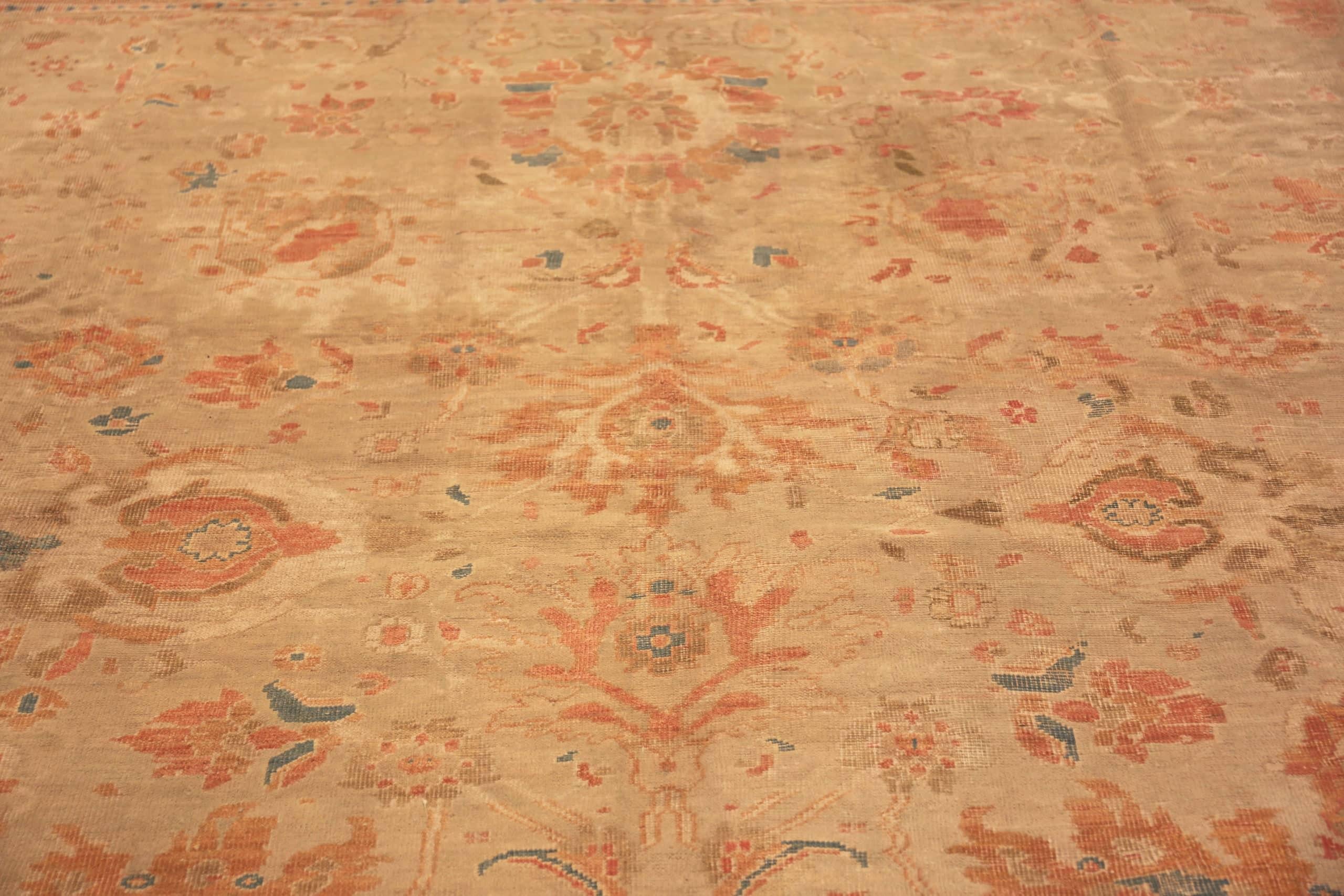 Antiker persischer Sultanabad-Teppich aus Sultanabad. 13 ft 10 in x 22 ft 8 in  im Angebot 2