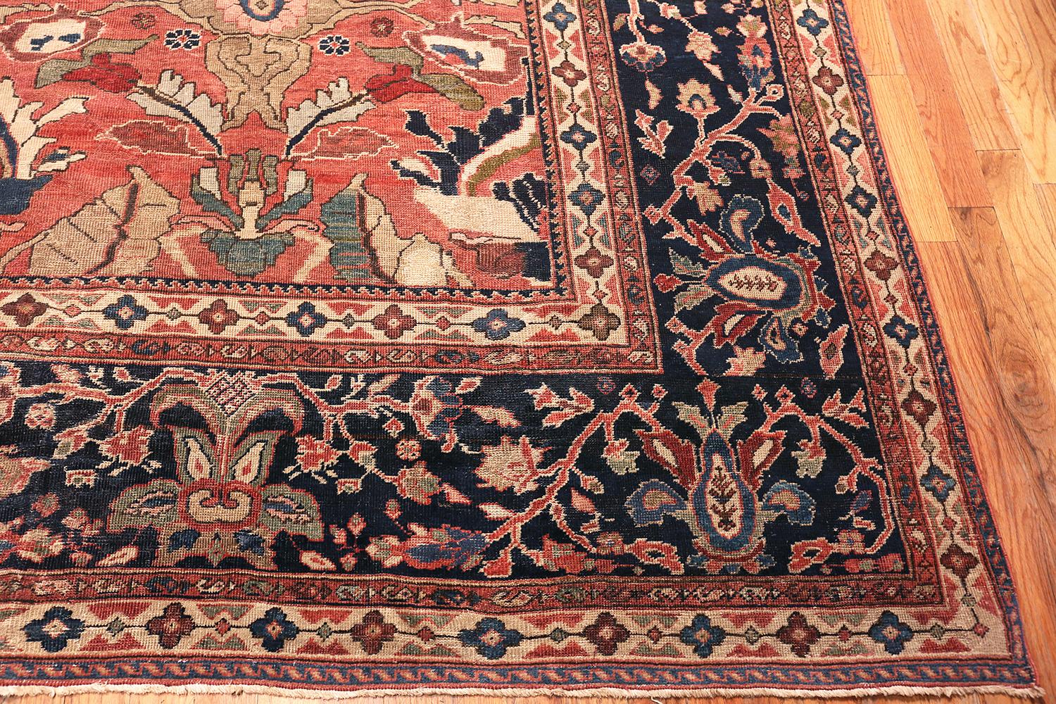 Oversized Antique Persian Sultanabad Rug. Size: 17 ft. 6 in x 31 ft. 2 in In Good Condition In New York, NY