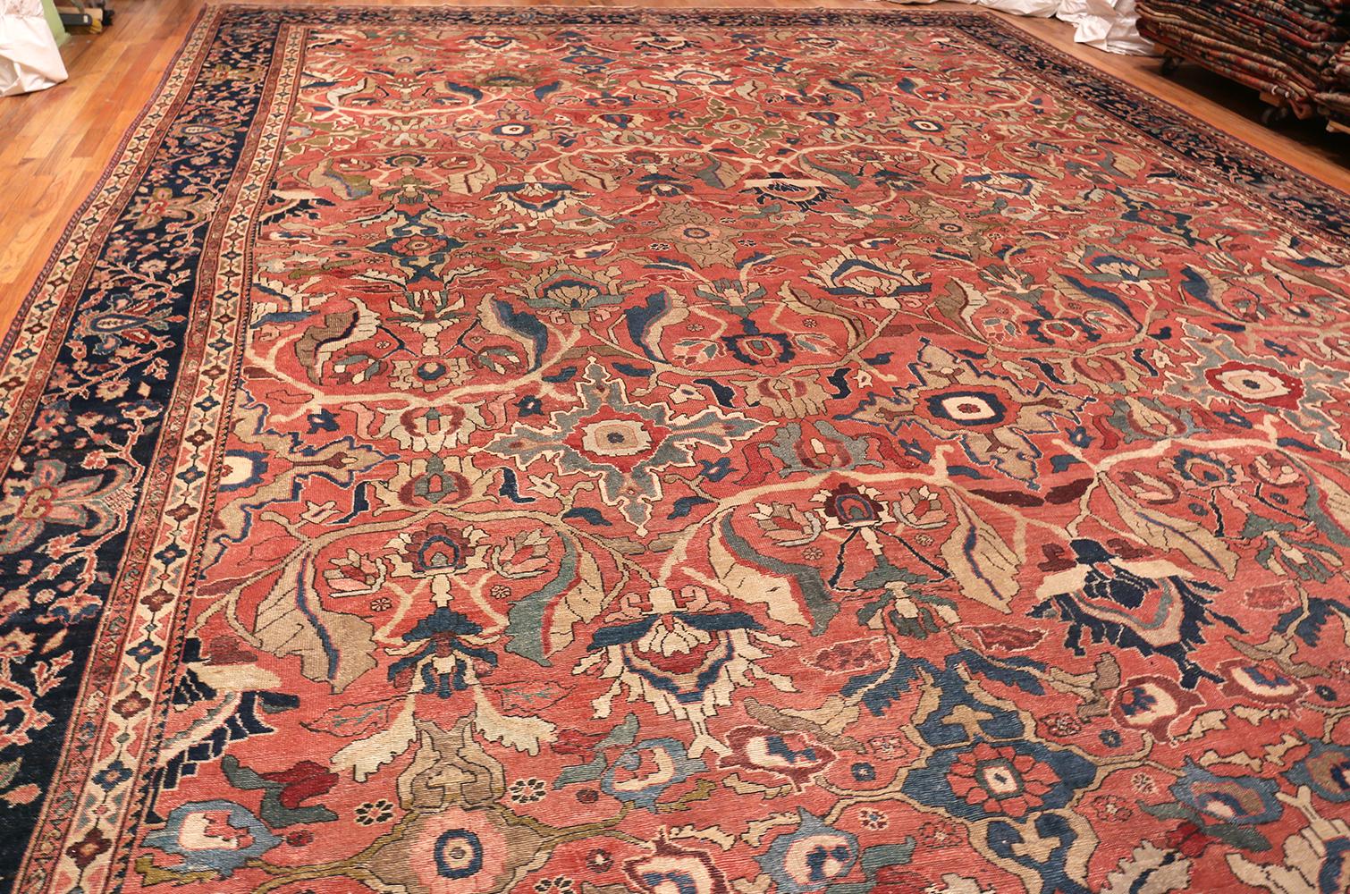 Oversized Antique Persian Sultanabad Rug. Size: 17 ft. 6 in x 31 ft. 2 in 2