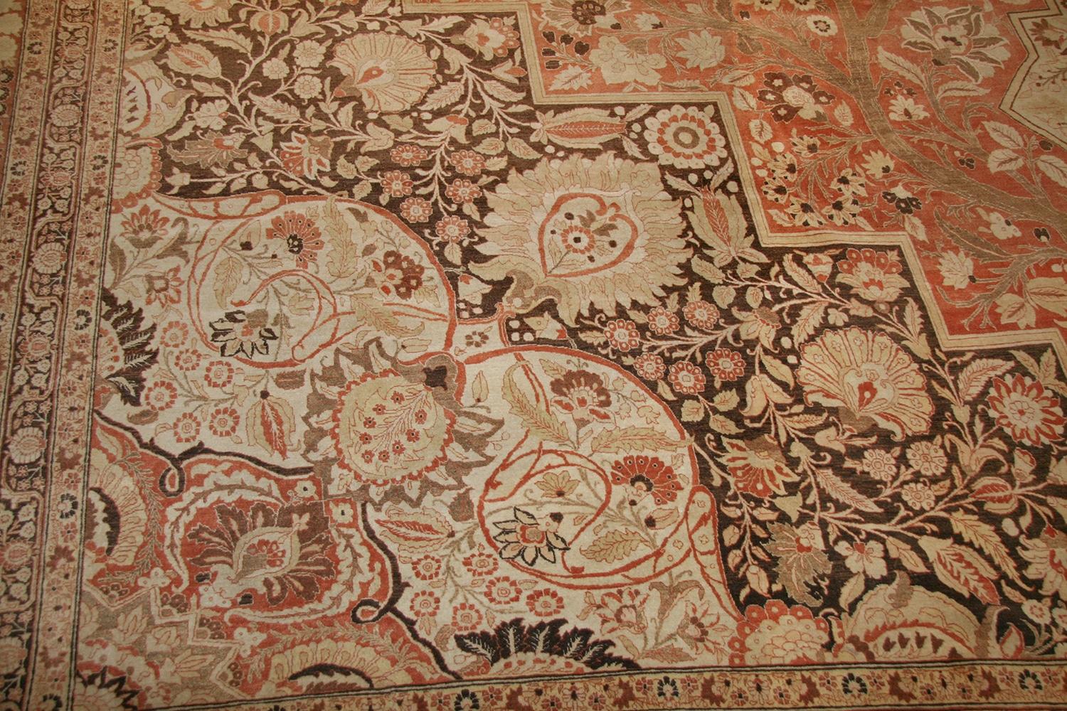 Oversized Antique Persian Tabriz Haji Jalili Carpet 21'2